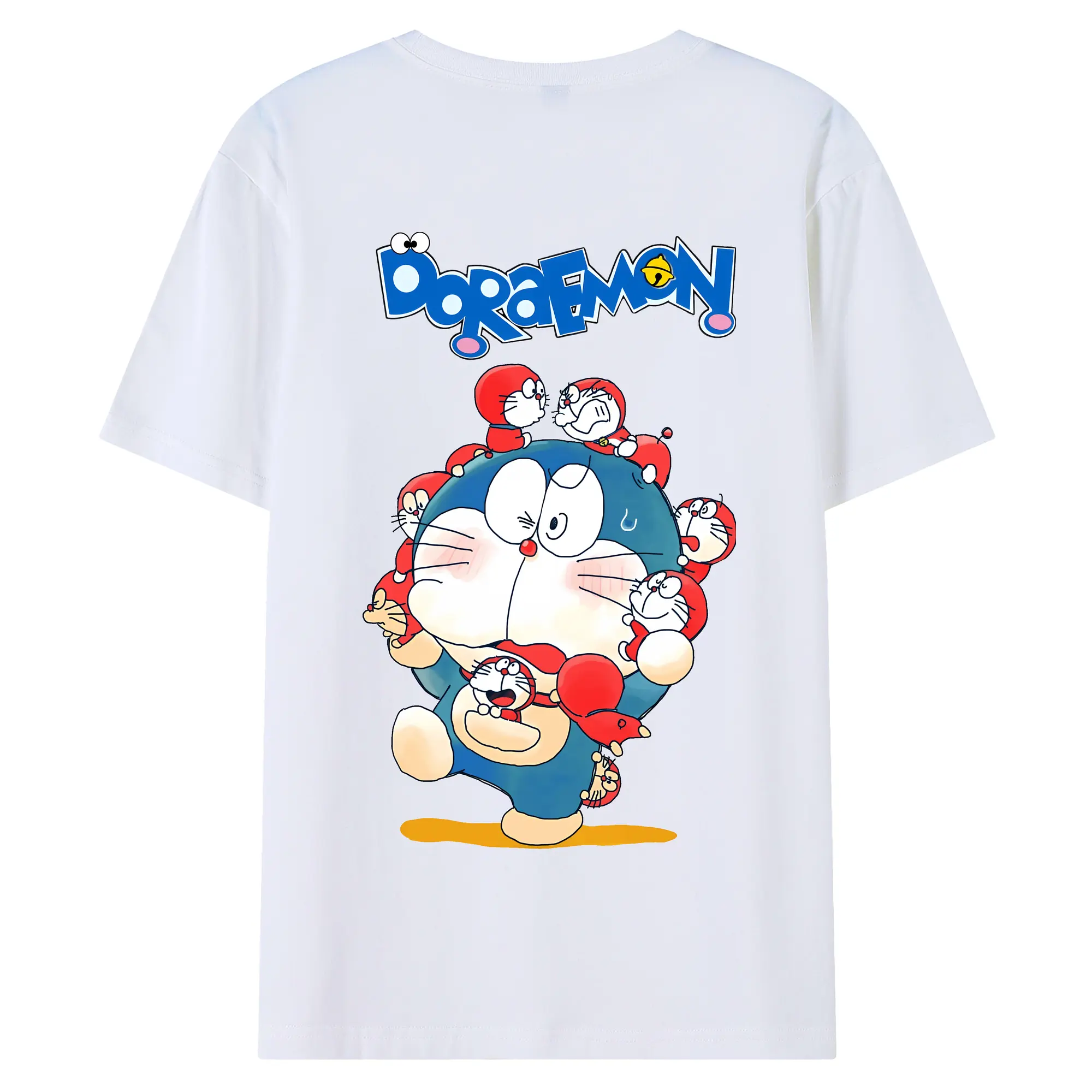 ドラえもん グッズドラえもん - 綿100％ 半袖Tシャツ ・ バックプリント ・ 快適 通気性 ・ 日常使い 散歩 スポーツ用