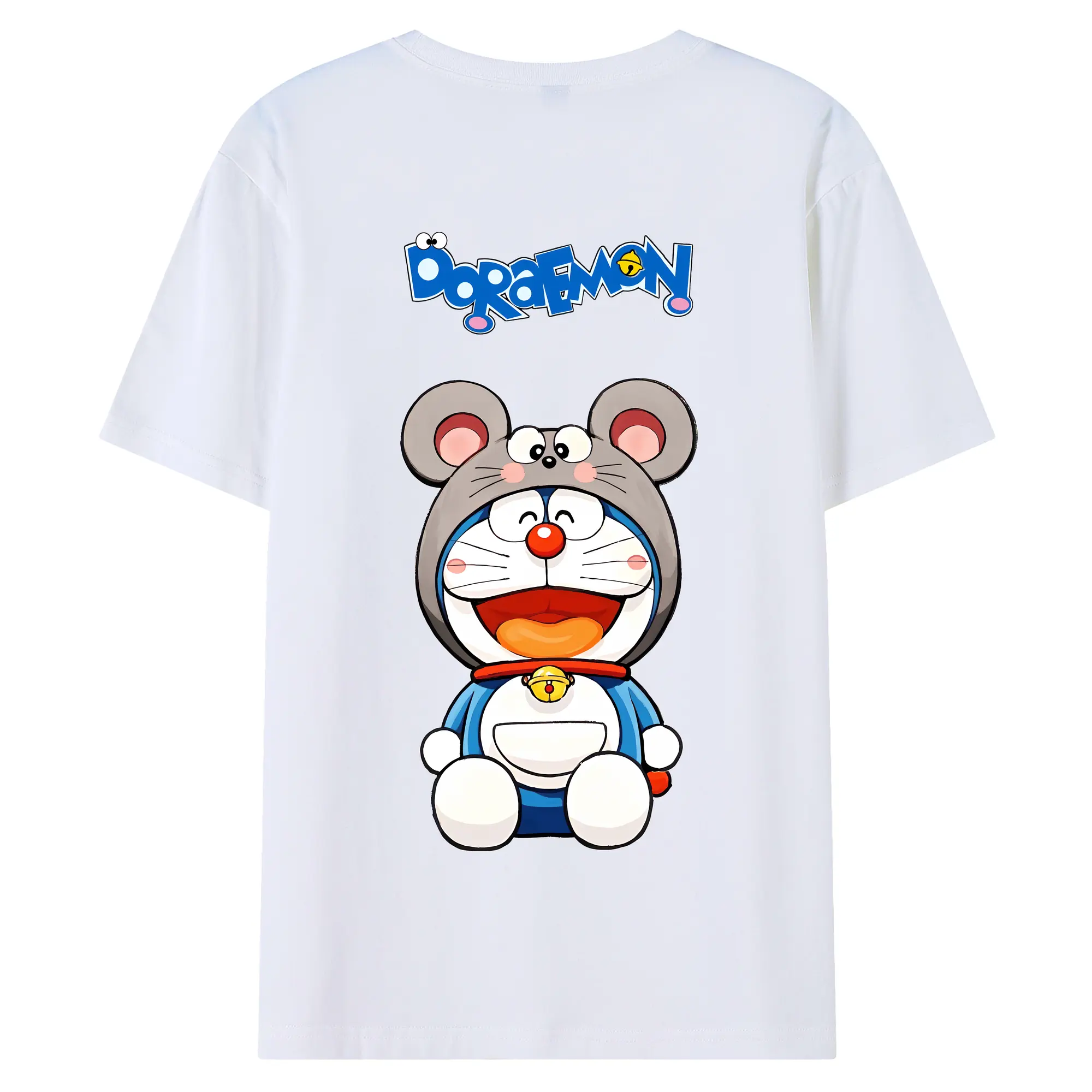 ドラえもん グッズドラえもん - 綿100％ 半袖Tシャツ ・ バックプリント ・ 快適 通気性 ・ 日常使い 散歩 スポーツ用