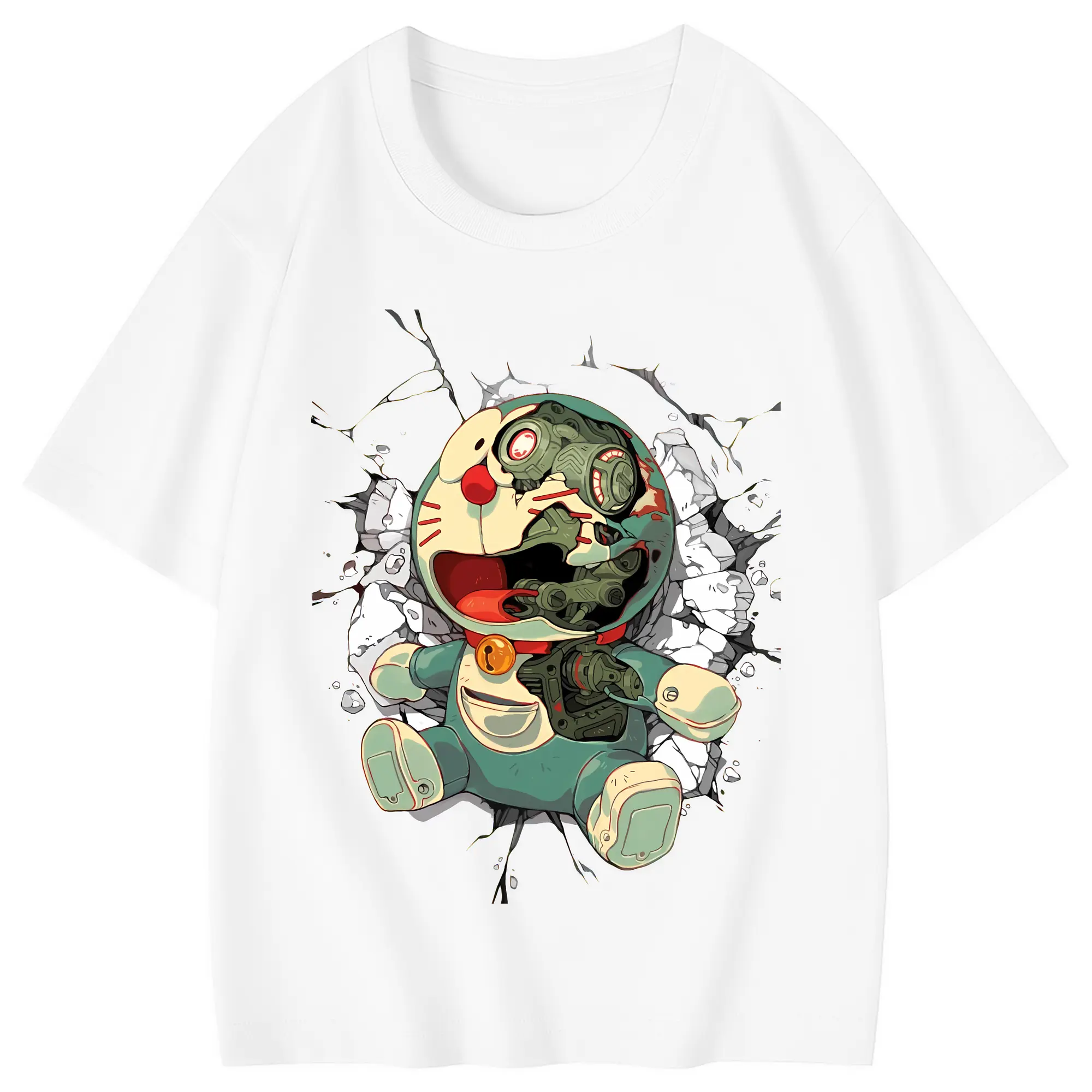 ドラえもん グッズドラえもん - 綿100％ キッズTシャツ ・ フロントプリント ・ 快適 通気性 ・ スポーツ カジュアル 散歩用