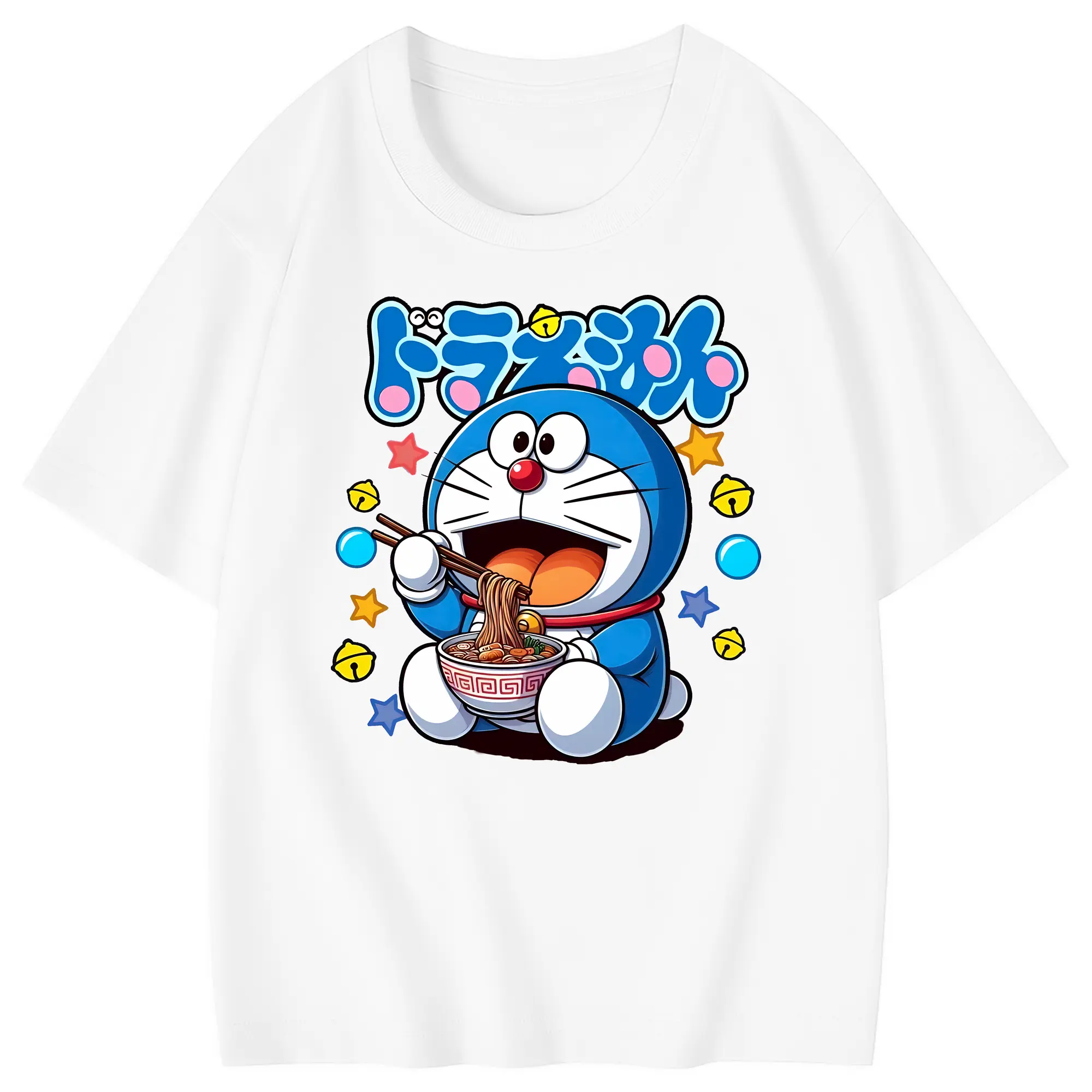 ドラえもん グッズドラえもん - 綿100％ キッズTシャツ ・ フロントプリント ・ 快適 通気性 ・ スポーツ カジュアル 散歩用