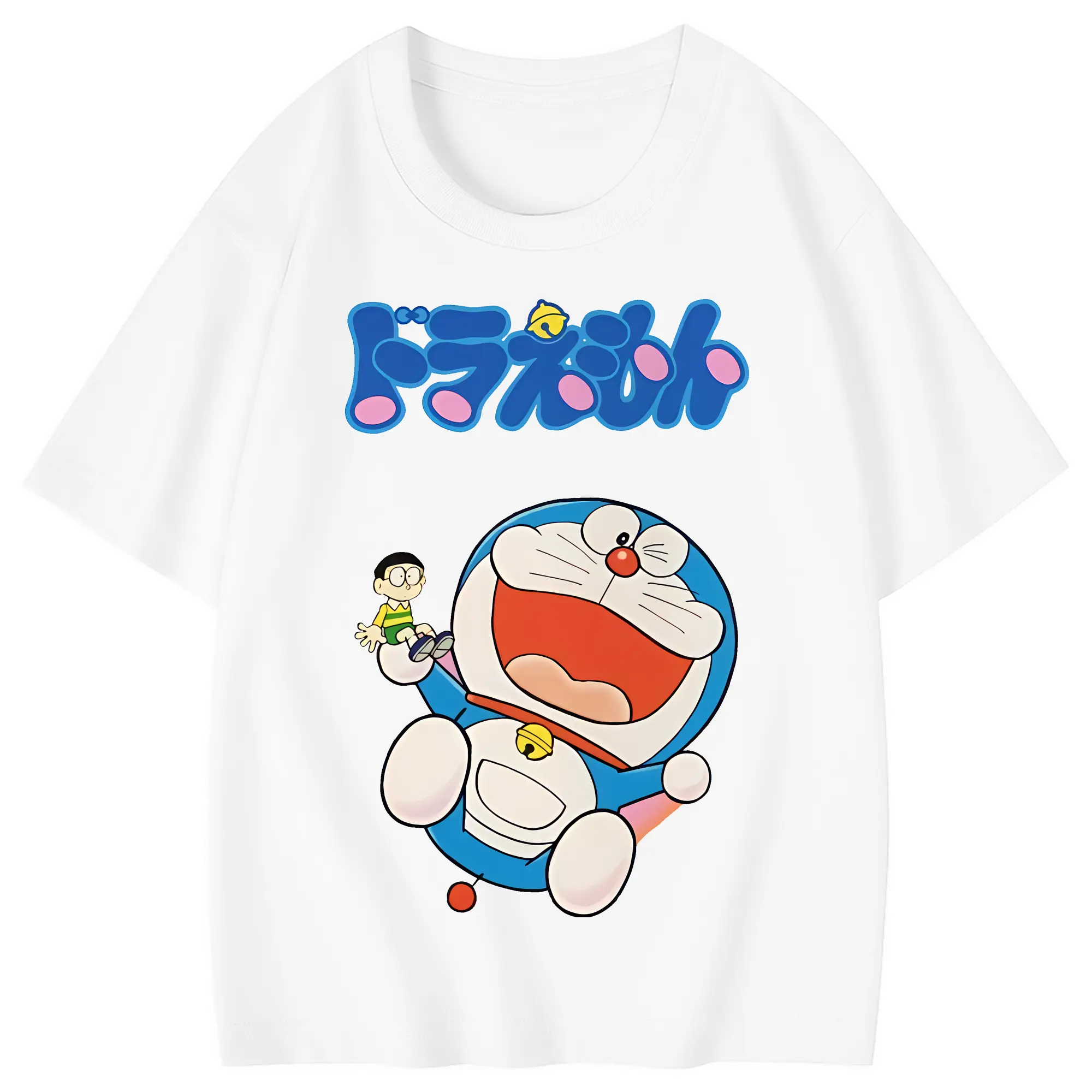 ドラえもん グッズドラえもん - 綿100％ キッズTシャツ ・ フロントプリント ・ 快適 通気性 ・ スポーツ カジュアル 散歩用
