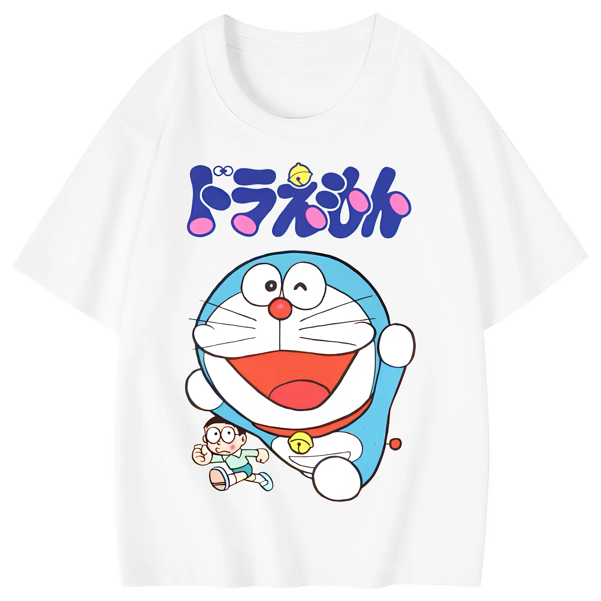 ドラえもん グッズドラえもん - 綿100％ キッズTシャツ ・ フロントプリント ・ 快適 通気性 ・ スポーツ カジュアル 散歩用