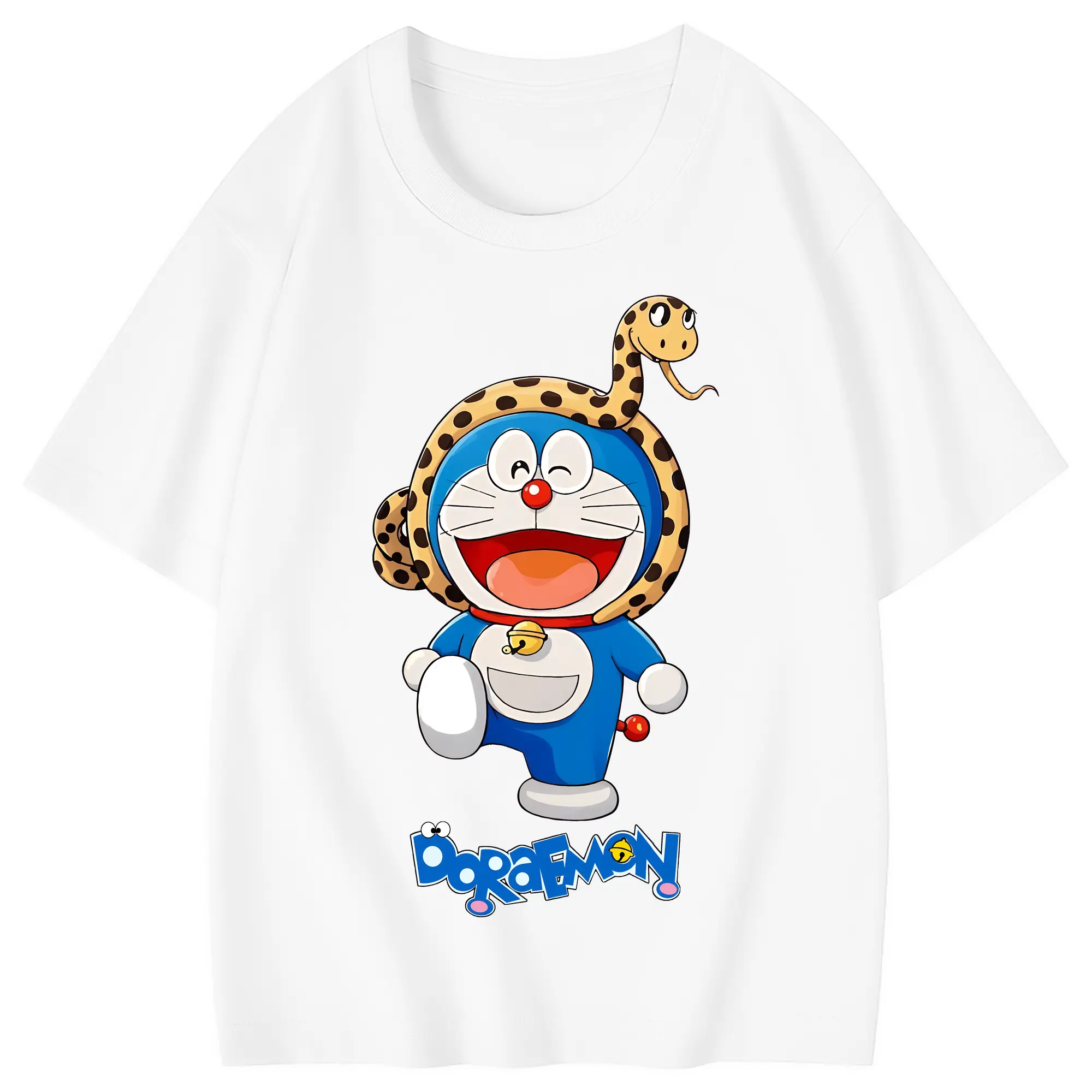 ドラえもん グッズドラえもん - 綿100％ キッズTシャツ ・ フロントプリント ・ 快適 通気性 ・ スポーツ カジュアル 散歩用