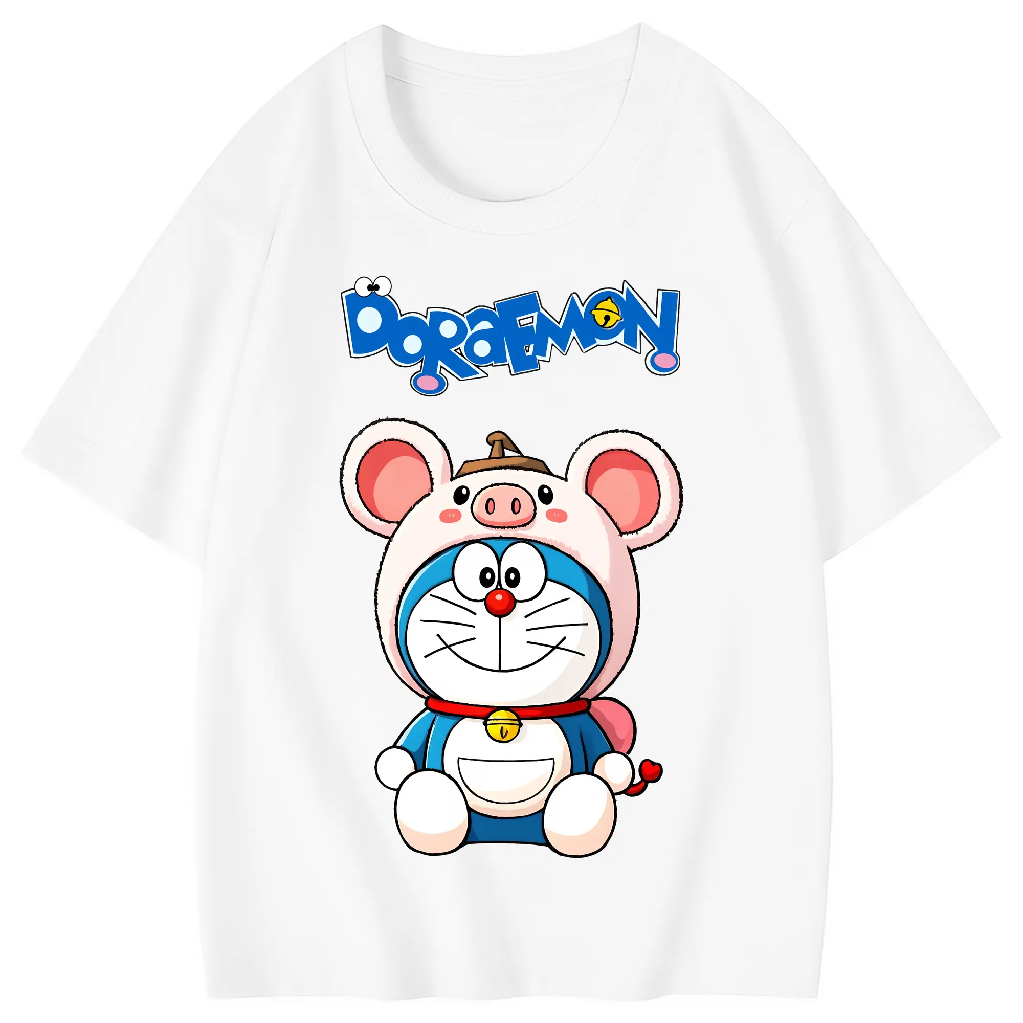 ドラえもん グッズドラえもん - 綿100％ キッズTシャツ ・ フロントプリント ・ 快適 通気性 ・ スポーツ カジュアル 散歩用