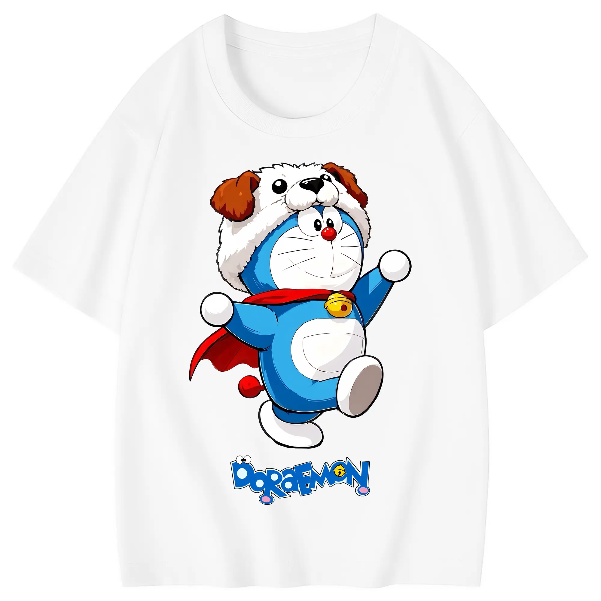 ドラえもん グッズドラえもん - 綿100％ キッズTシャツ ・ フロントプリント ・ 快適 通気性 ・ スポーツ カジュアル 散歩用