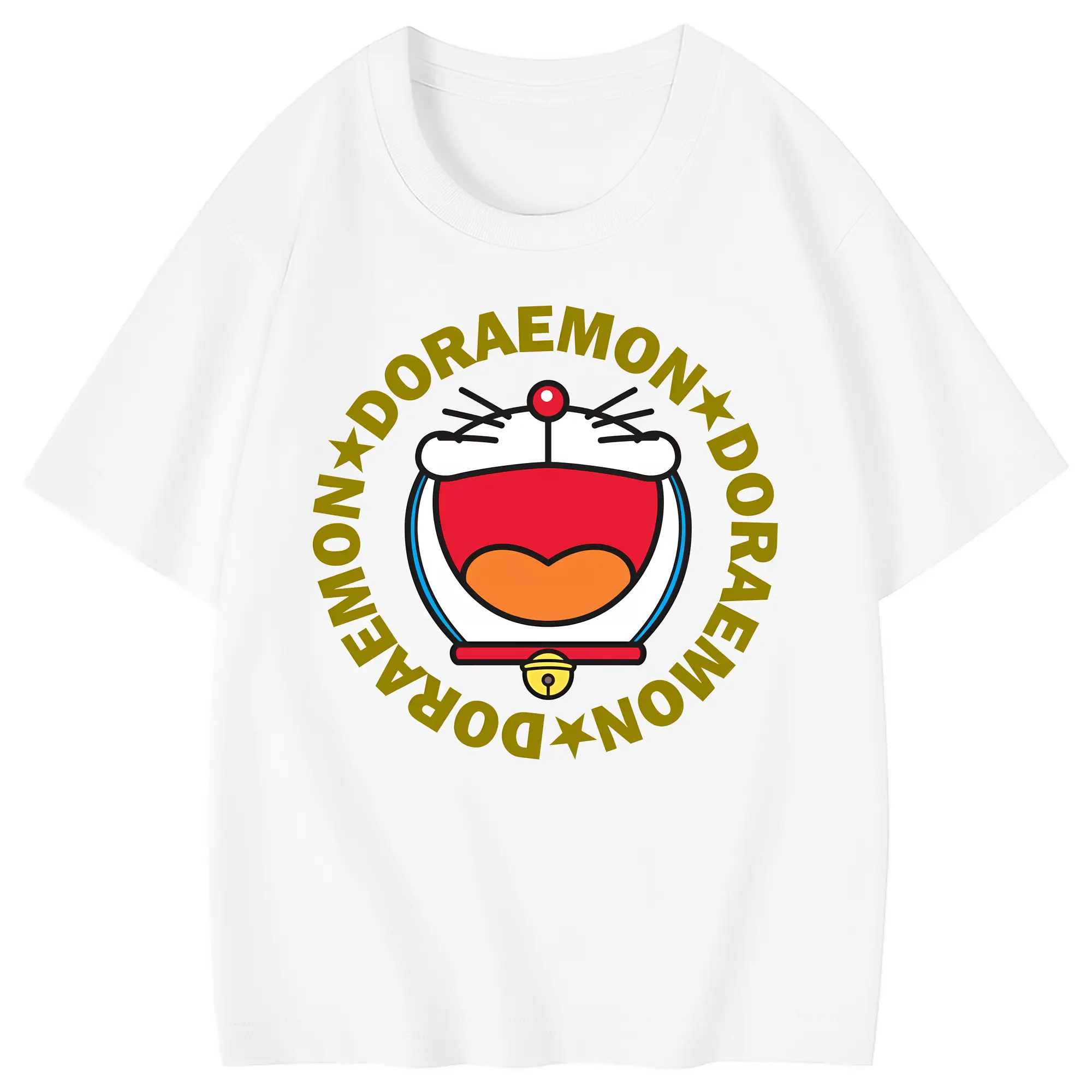 ドラえもん グッズドラえもん - 綿100％ キッズTシャツ ・ フロントプリント ・ 快適 通気性 ・ スポーツ カジュアル 散歩用