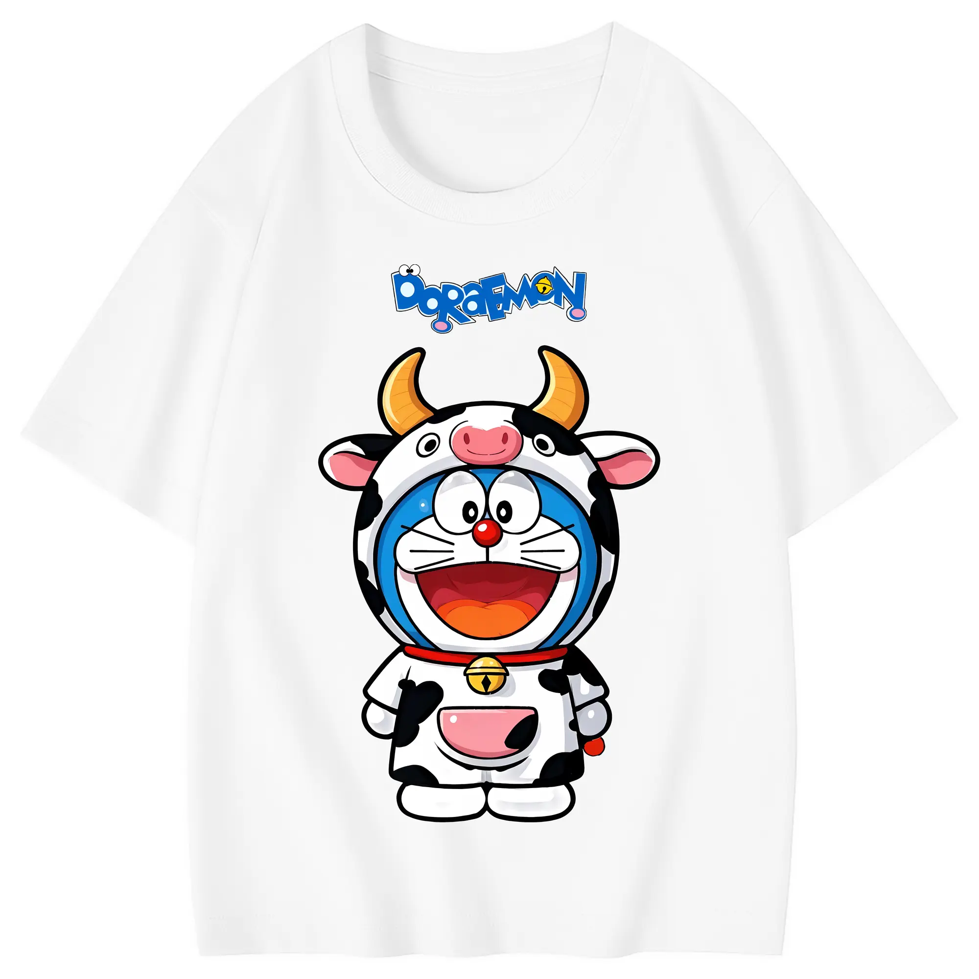 ドラえもん グッズドラえもん - 綿100％ キッズTシャツ ・ フロントプリント ・ 快適 通気性 ・ スポーツ カジュアル 散歩用