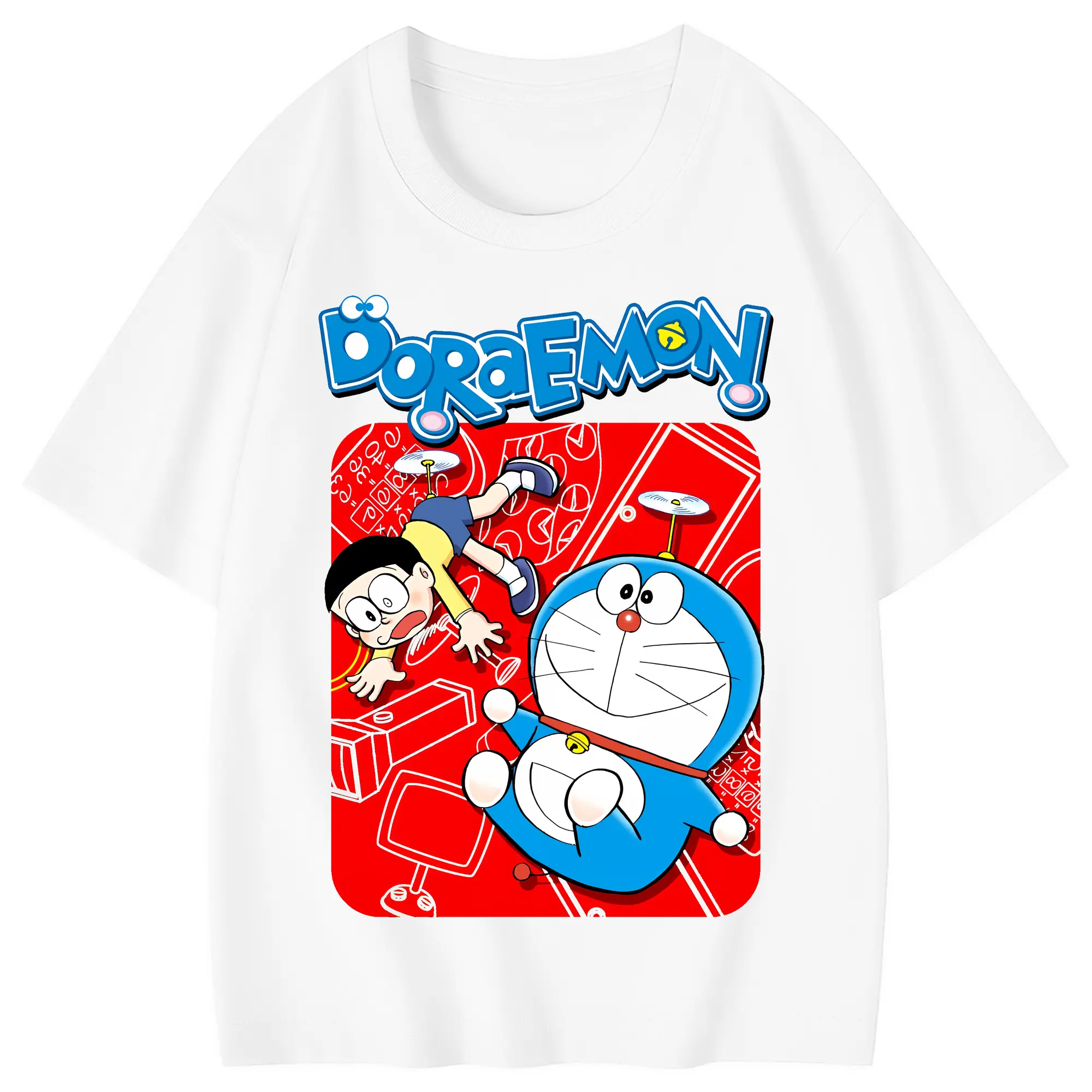 ドラえもん グッズドラえもん - 綿100％ キッズTシャツ ・ フロントプリント ・ 快適 通気性 ・ スポーツ カジュアル 散歩用