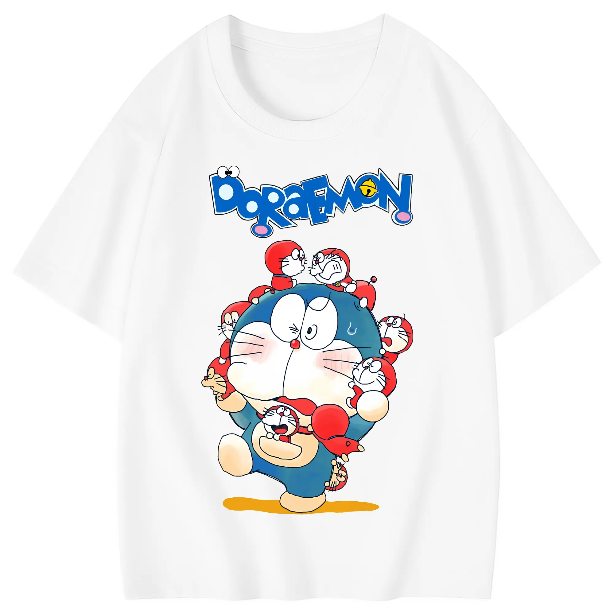 ドラえもん グッズドラえもん - 綿100％ キッズTシャツ ・ フロントプリント ・ 快適 通気性 ・ スポーツ カジュアル 散歩用