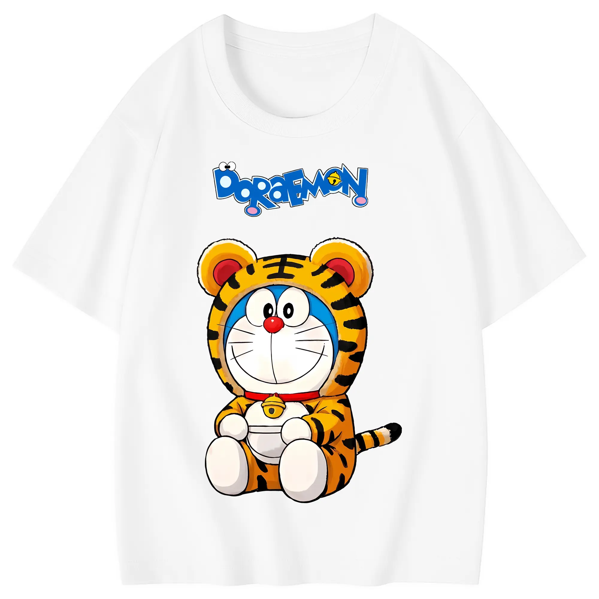 ドラえもん グッズドラえもん - 綿100％ キッズTシャツ ・ フロントプリント ・ 快適 通気性 ・ スポーツ カジュアル 散歩用