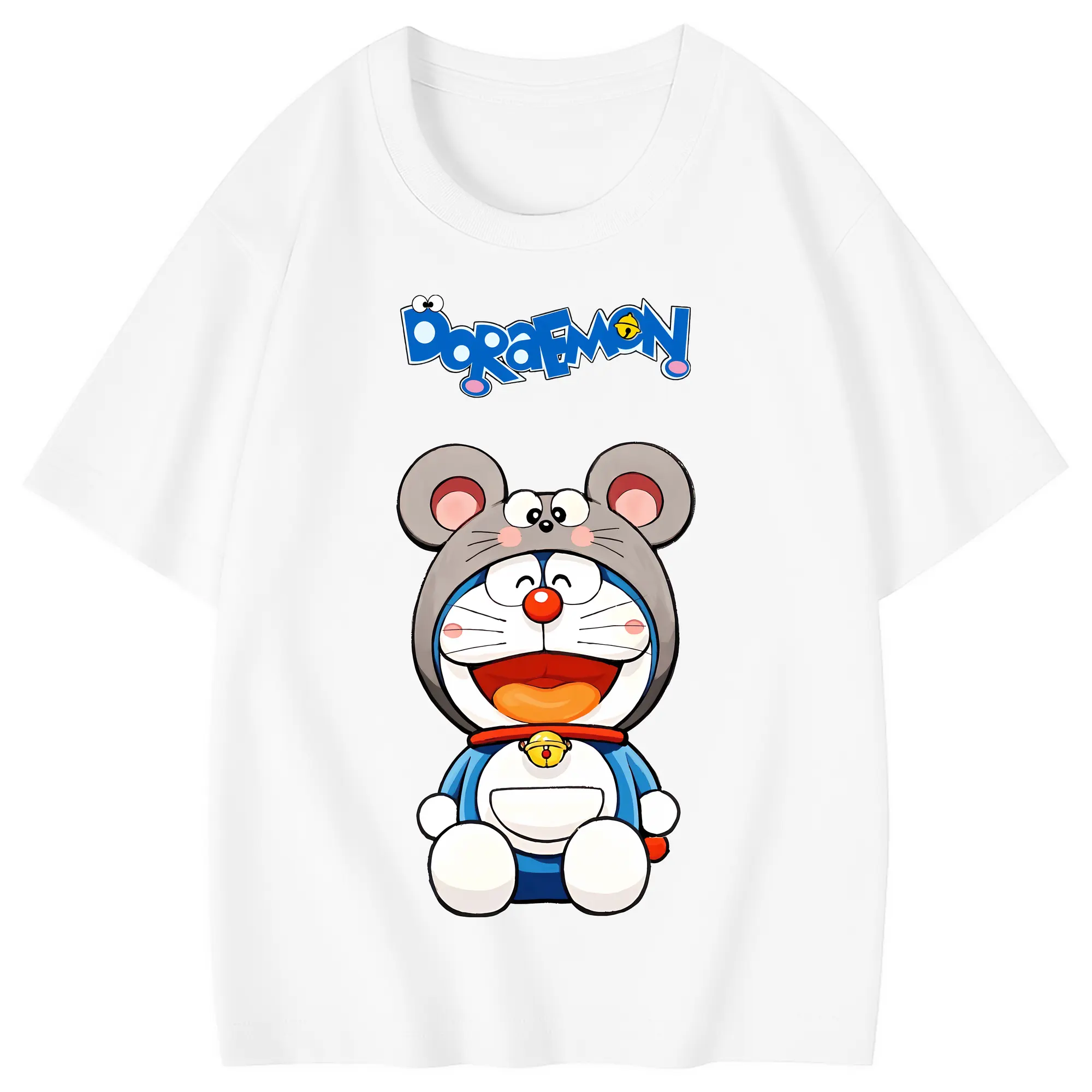 ドラえもん グッズドラえもん - 綿100％ キッズTシャツ ・ フロントプリント ・ 快適 通気性 ・ スポーツ カジュアル 散歩用