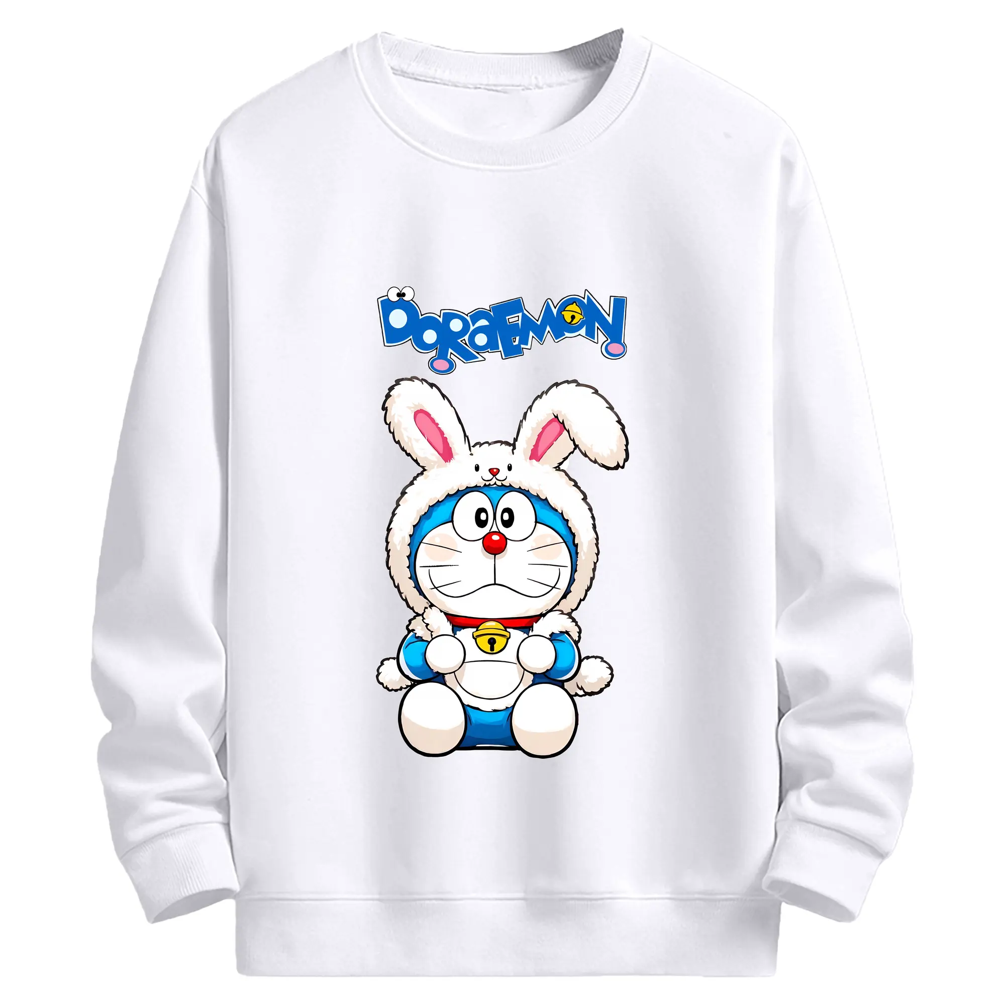 ドラえもん グッズドラえもん - 高品質 クルーネック スウェット ・ コットン59％ ポリエステル41％ ・ ユニセックス 長袖 トレーナー ・ カジュアル デイリー スポーツ 散歩用