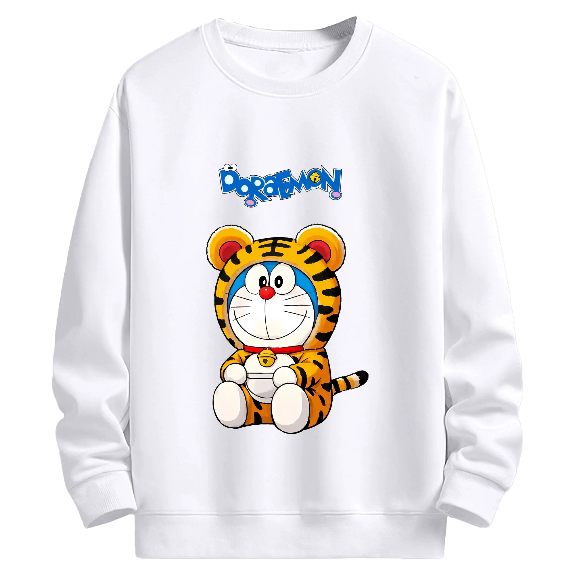 ドラえもん グッズドラえもん - 高品質 クルーネック スウェット ・ コットン59％ ポリエステル41％ ・ ユニセックス 長袖 トレーナー ・ カジュアル デイリー スポーツ 散歩用