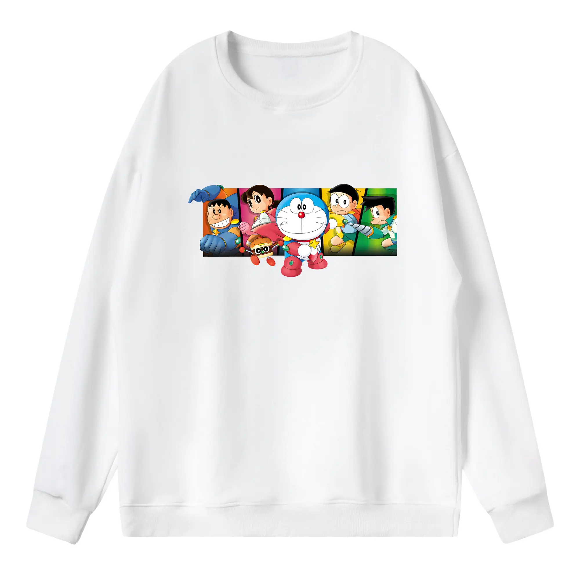 ドラえもん グッズドラえもん - 薄手 クルーネック スウェット 裏毛260g · ポリエステル 春秋向け カジュアル 男女兼用 · トレーナー デイリー スポーツ 散歩に最適
