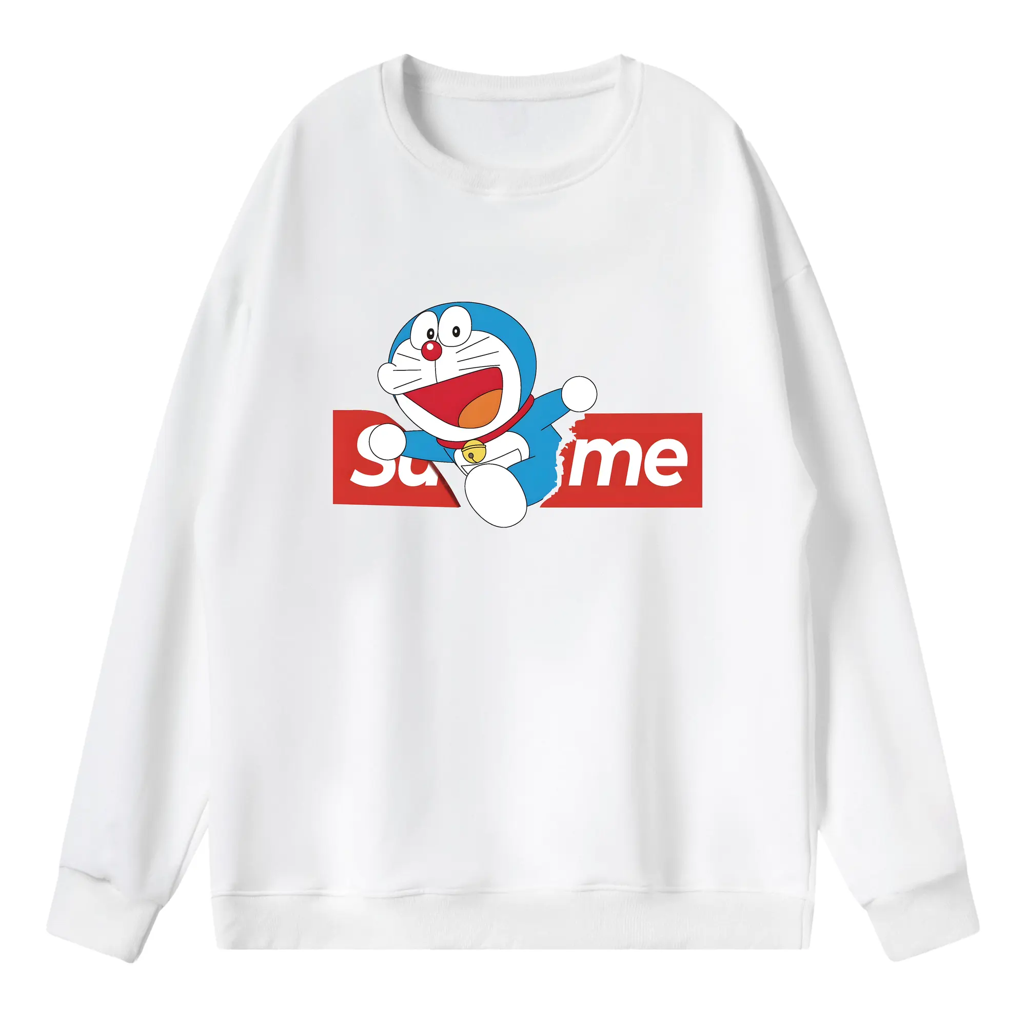 ドラえもん グッズドラえもん - 薄手 クルーネック スウェット 裏毛260g · ポリエステル 春秋向け カジュアル 男女兼用 · トレーナー デイリー スポーツ 散歩に最適