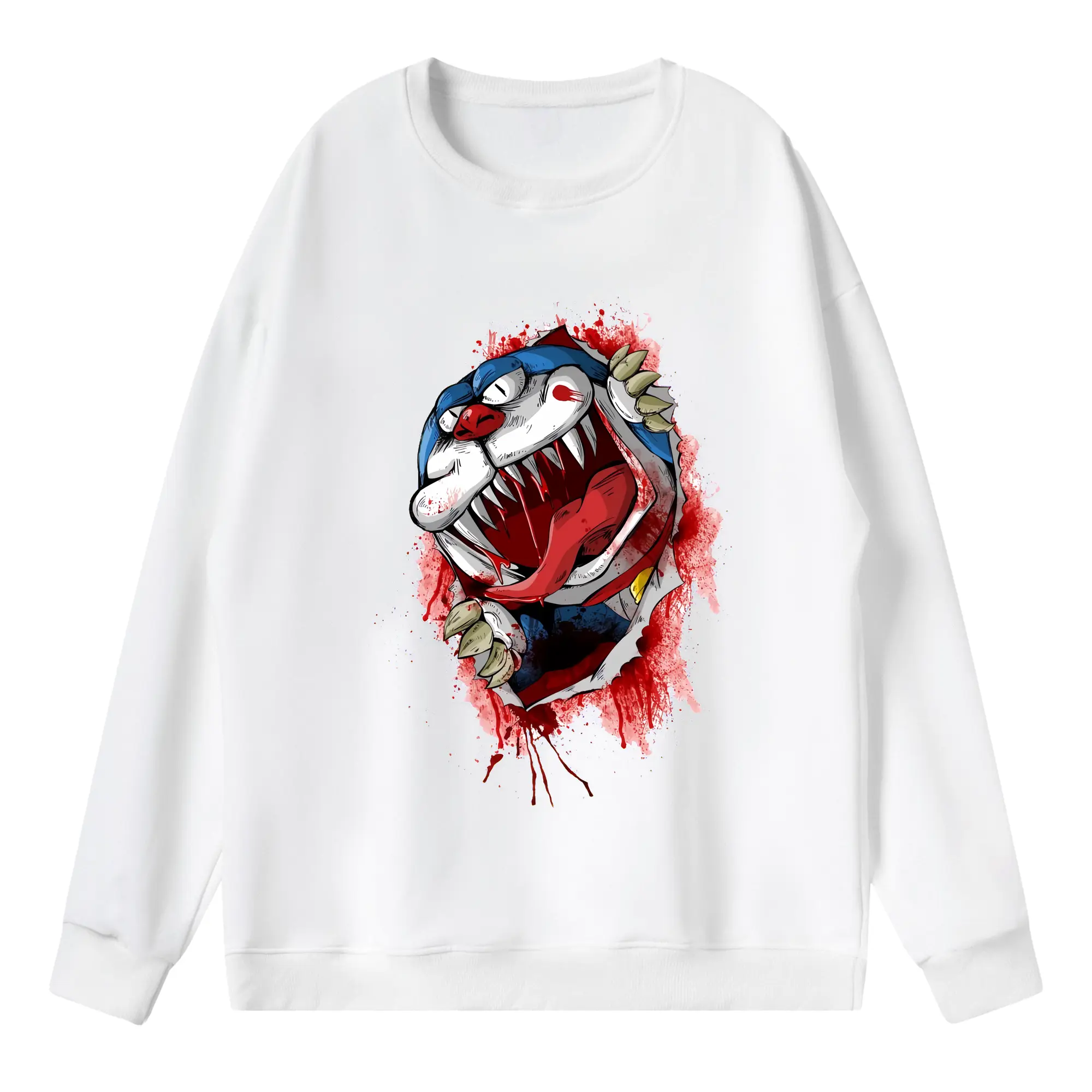 ドラえもん グッズドラえもん - 薄手 クルーネック スウェット 裏毛260g · ポリエステル 春秋向け カジュアル 男女兼用 · トレーナー デイリー スポーツ 散歩に最適