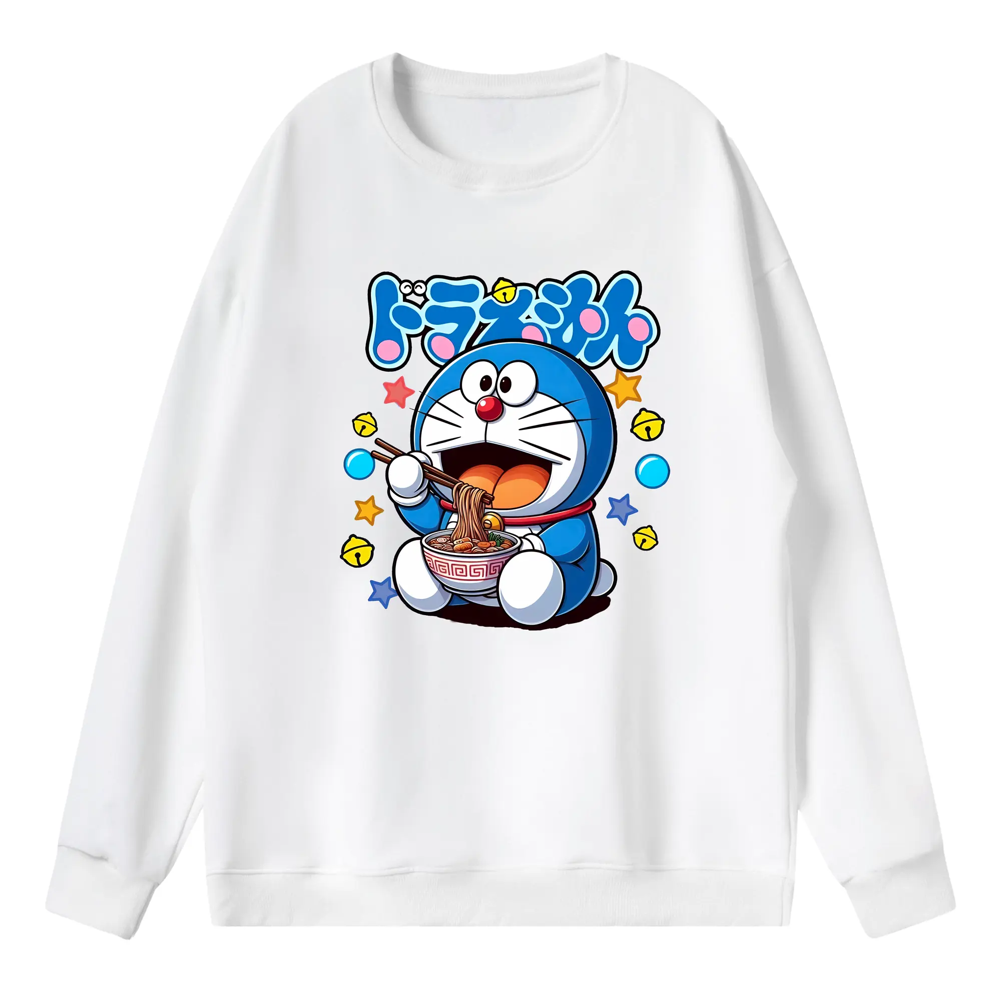 ドラえもん グッズドラえもん - 薄手 クルーネック スウェット 裏毛260g · ポリエステル 春秋向け カジュアル 男女兼用 · トレーナー デイリー スポーツ 散歩に最適