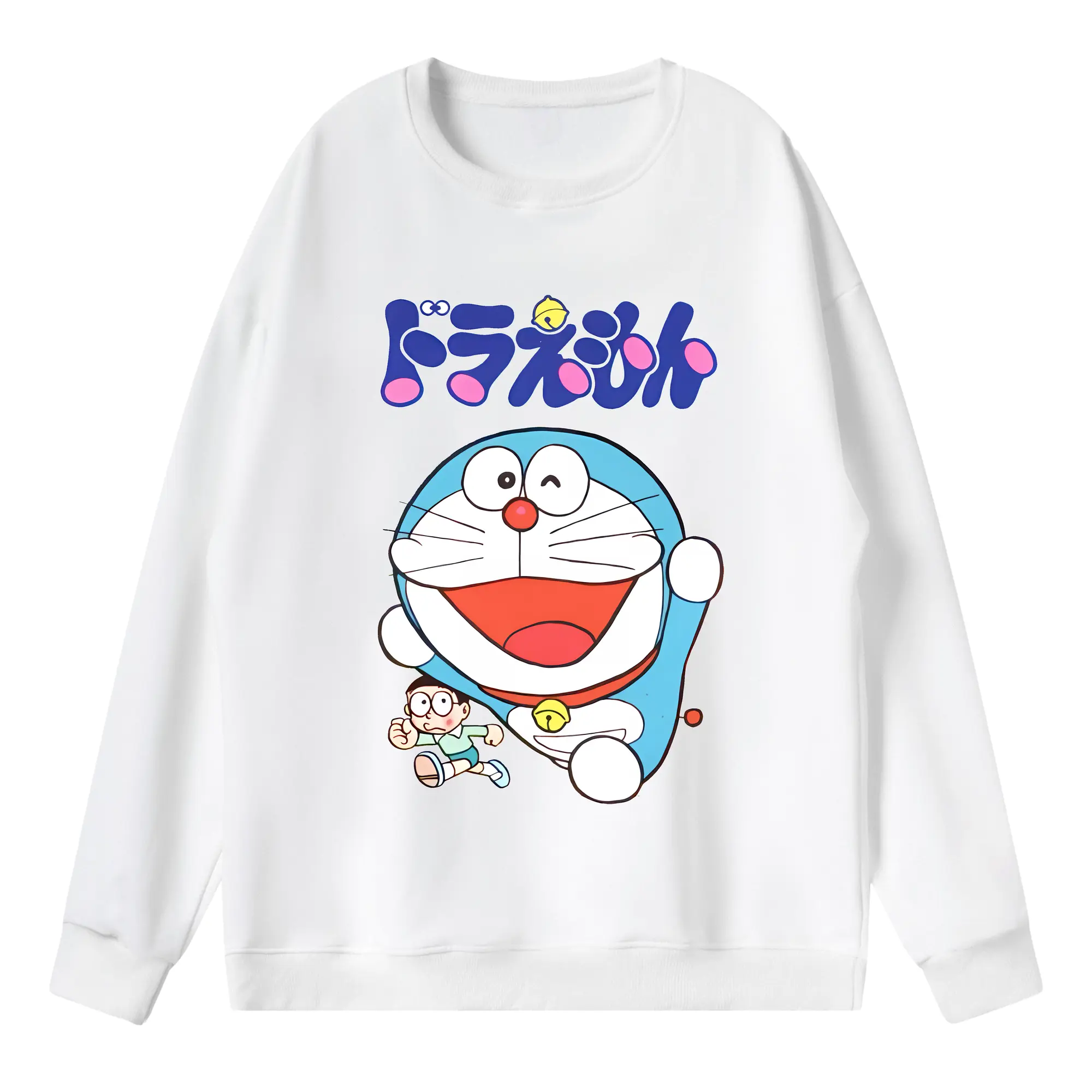 ドラえもん グッズドラえもん - 薄手 クルーネック スウェット 裏毛260g · ポリエステル 春秋向け カジュアル 男女兼用 · トレーナー デイリー スポーツ 散歩に最適