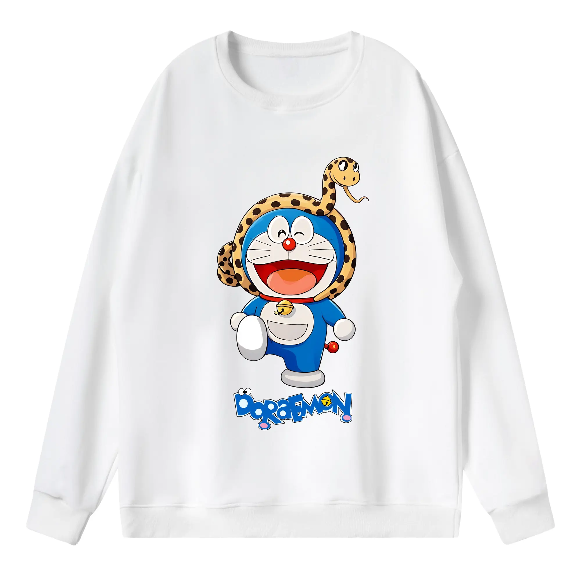 ドラえもん グッズドラえもん - 薄手 クルーネック スウェット 裏毛260g · ポリエステル 春秋向け カジュアル 男女兼用 · トレーナー デイリー スポーツ 散歩に最適