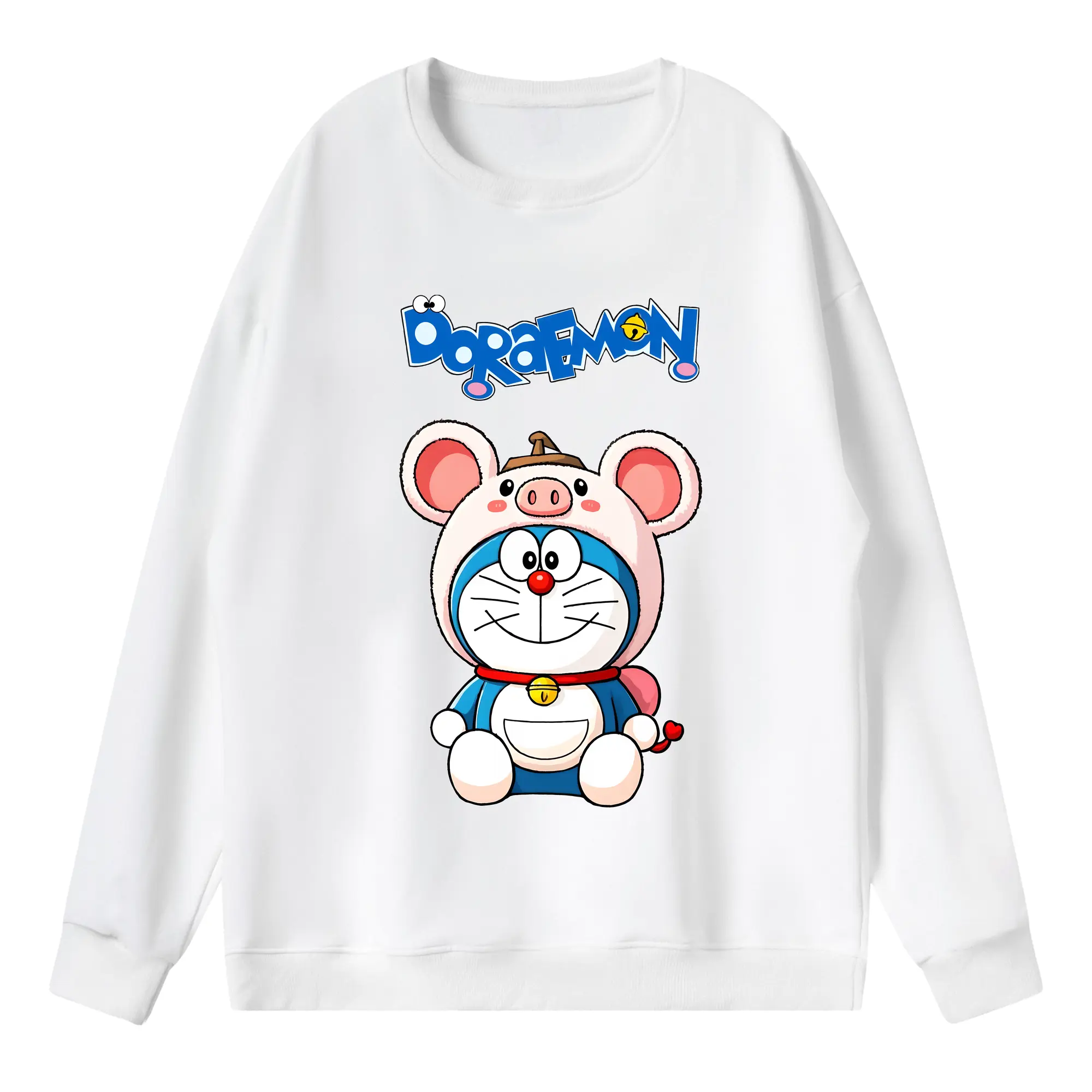 ドラえもん グッズドラえもん - 薄手 クルーネック スウェット 裏毛260g · ポリエステル 春秋向け カジュアル 男女兼用 · トレーナー デイリー スポーツ 散歩に最適