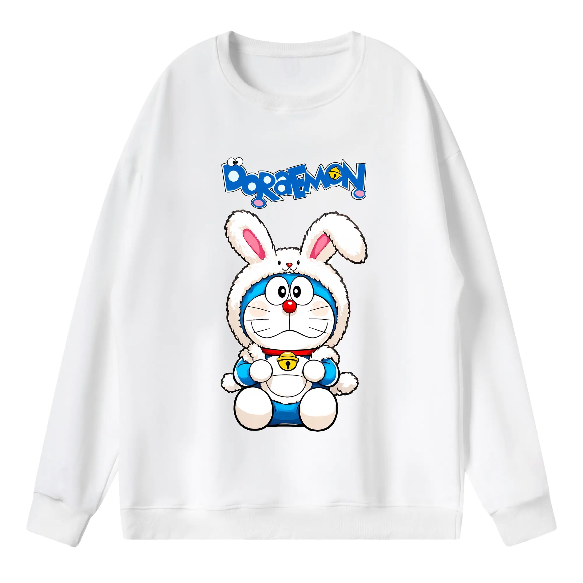 ドラえもん グッズドラえもん - 薄手 クルーネック スウェット 裏毛260g · ポリエステル 春秋向け カジュアル 男女兼用 · トレーナー デイリー スポーツ 散歩に最適
