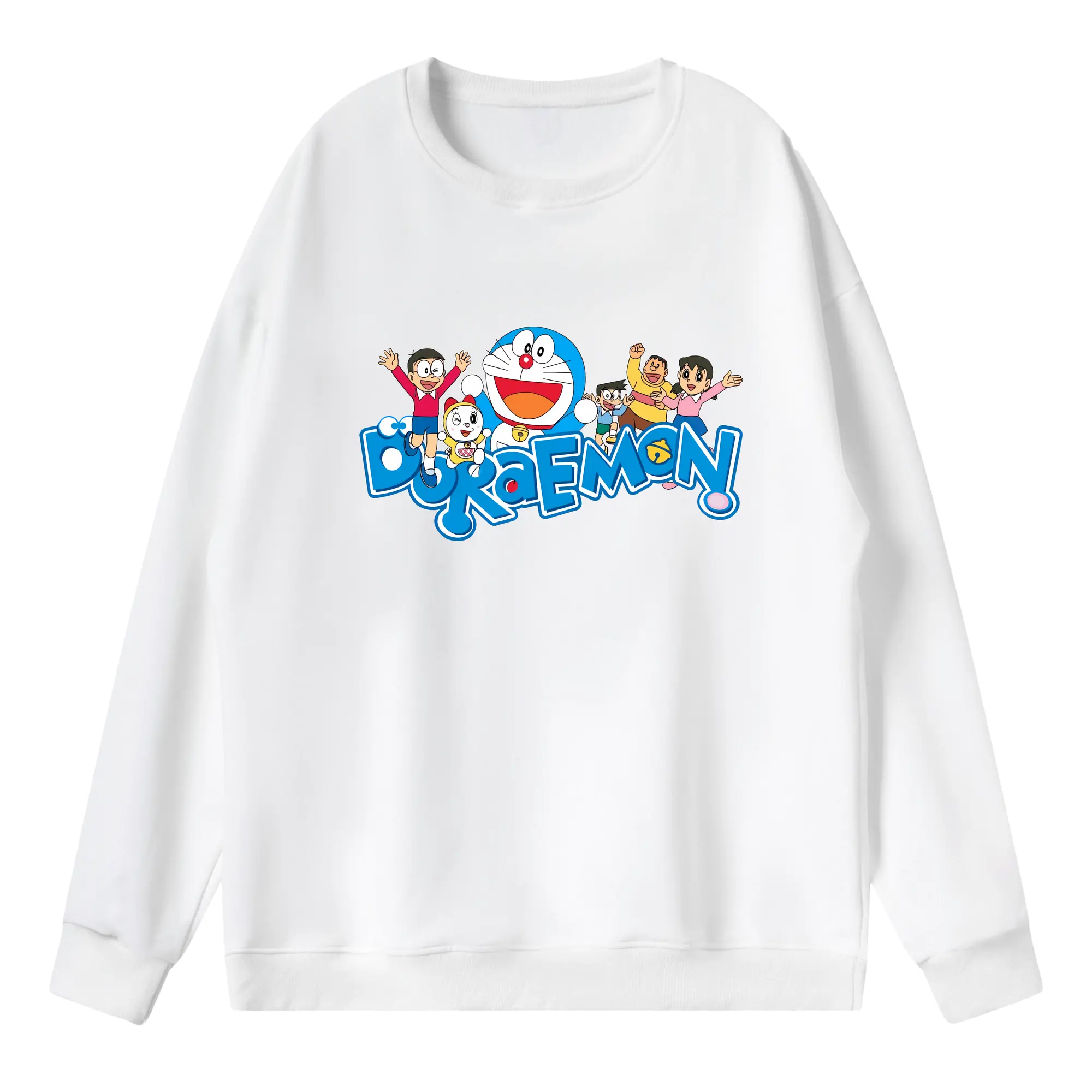ドラえもん グッズドラえもん - 薄手 クルーネック スウェット 裏毛260g · ポリエステル 春秋向け カジュアル 男女兼用 · トレーナー デイリー スポーツ 散歩に最適