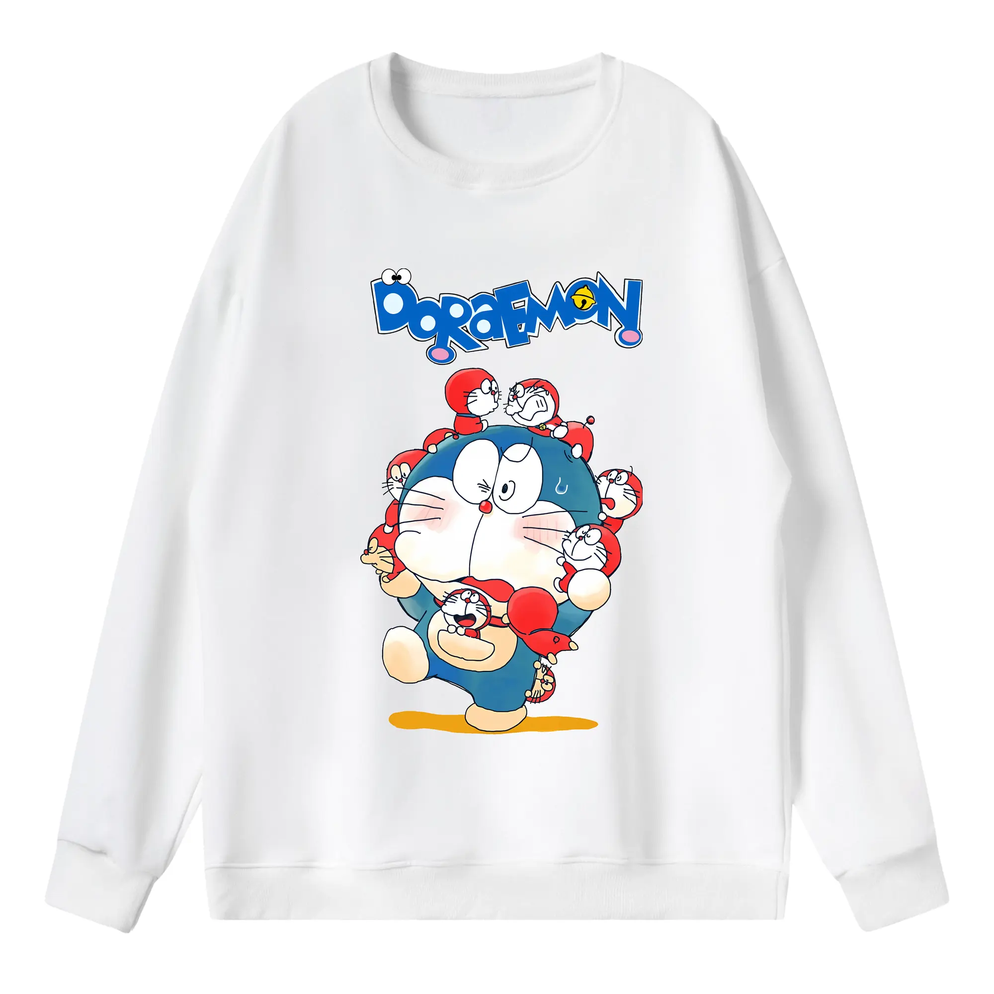 ドラえもん グッズドラえもん - 薄手 クルーネック スウェット 裏毛260g · ポリエステル 春秋向け カジュアル 男女兼用 · トレーナー デイリー スポーツ 散歩に最適