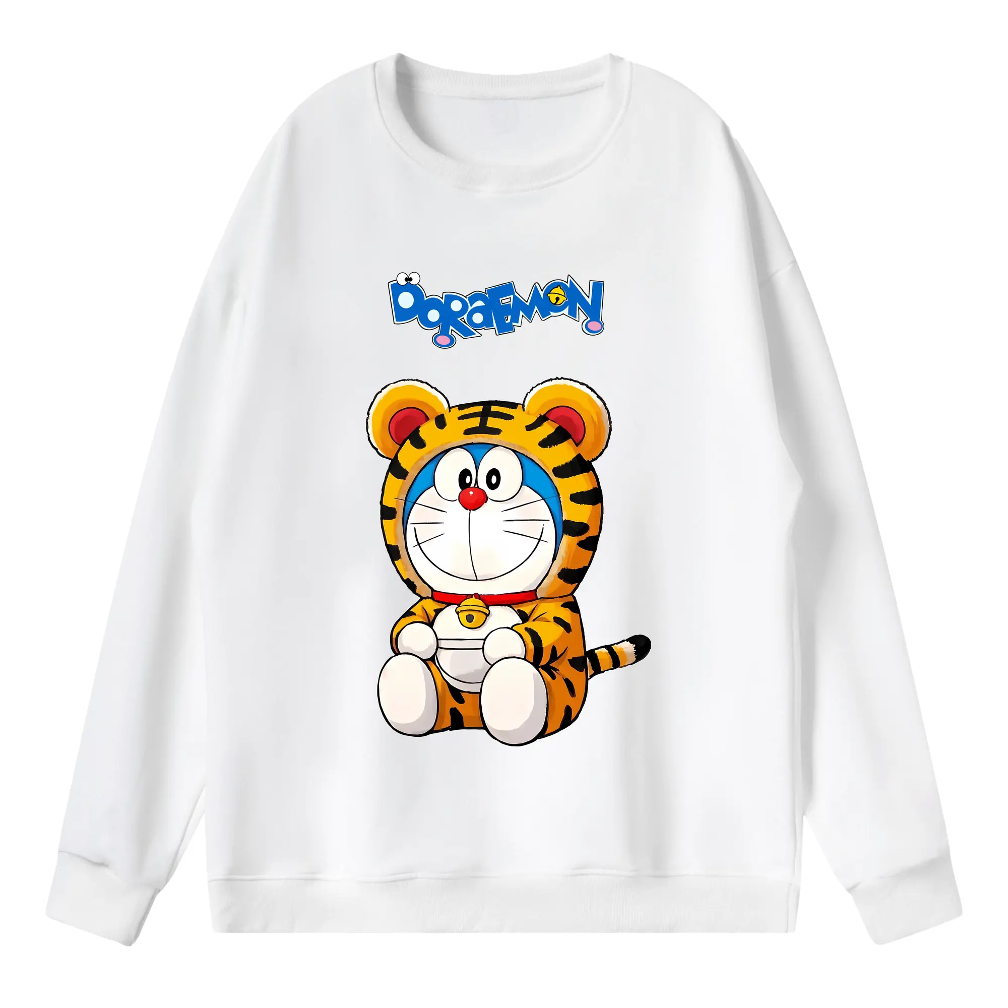 ドラえもん グッズドラえもん - 薄手 クルーネック スウェット 裏毛260g · ポリエステル 春秋向け カジュアル 男女兼用 · トレーナー デイリー スポーツ 散歩に最適