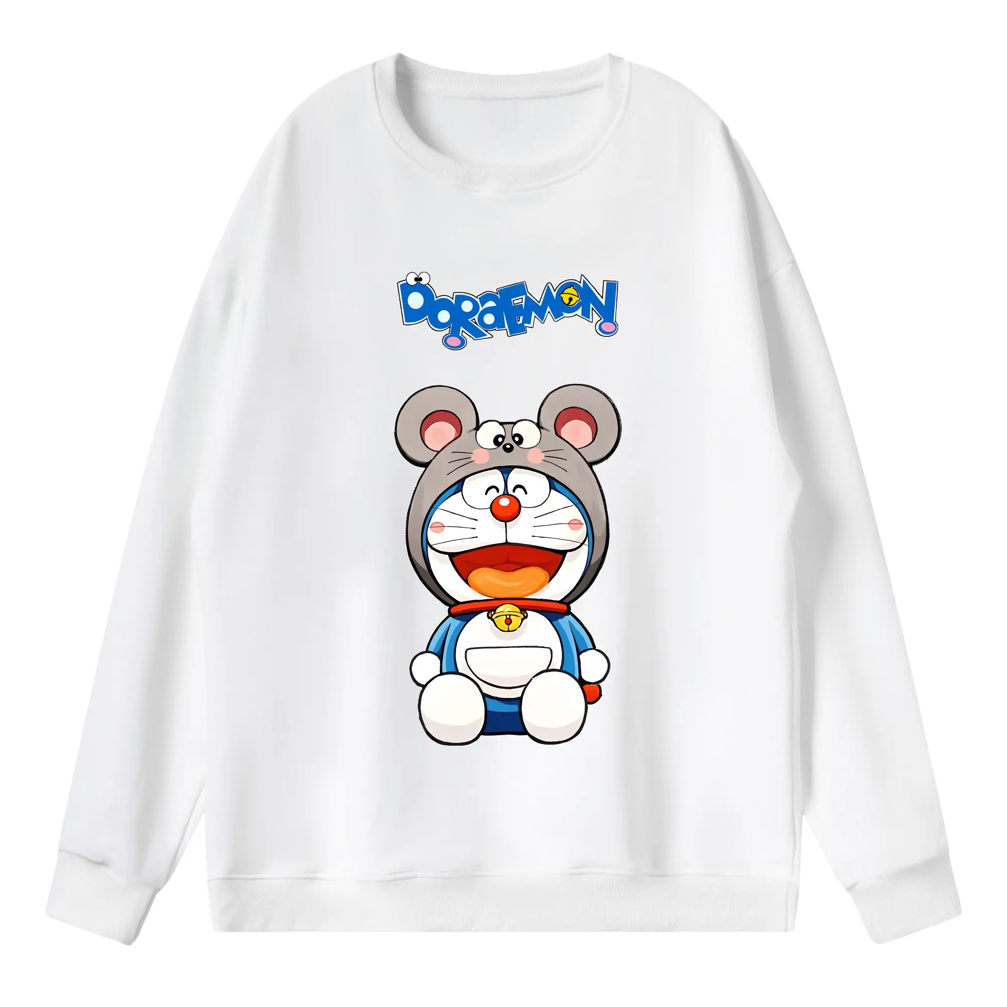 ドラえもん グッズドラえもん - 薄手 クルーネック スウェット 裏毛260g · ポリエステル 春秋向け カジュアル 男女兼用 · トレーナー デイリー スポーツ 散歩に最適