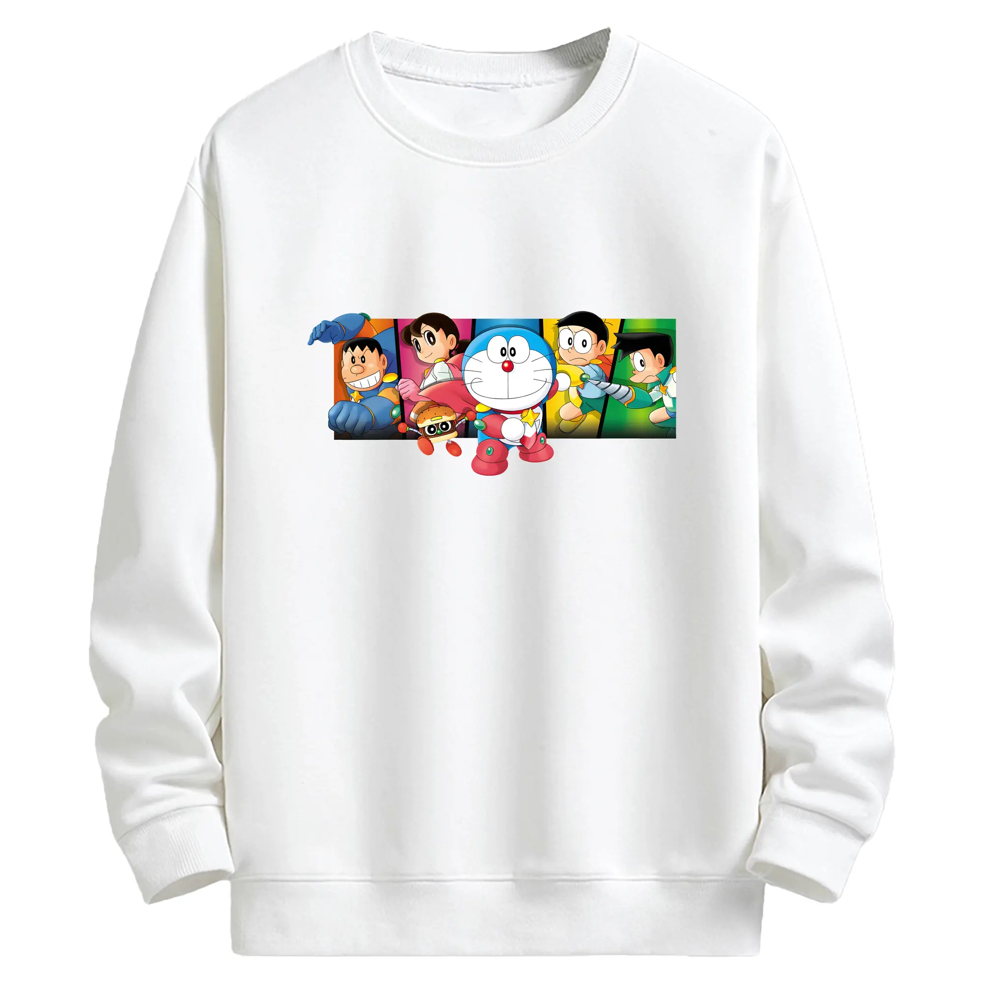 ドラえもん グッズドラえもん - キッズ クルーネックスウェットシャツ ・ フロントプリント ・ 綿80％ ポリエステル20％ ・ 快適 通学 スポーツ 日常使い お散歩用