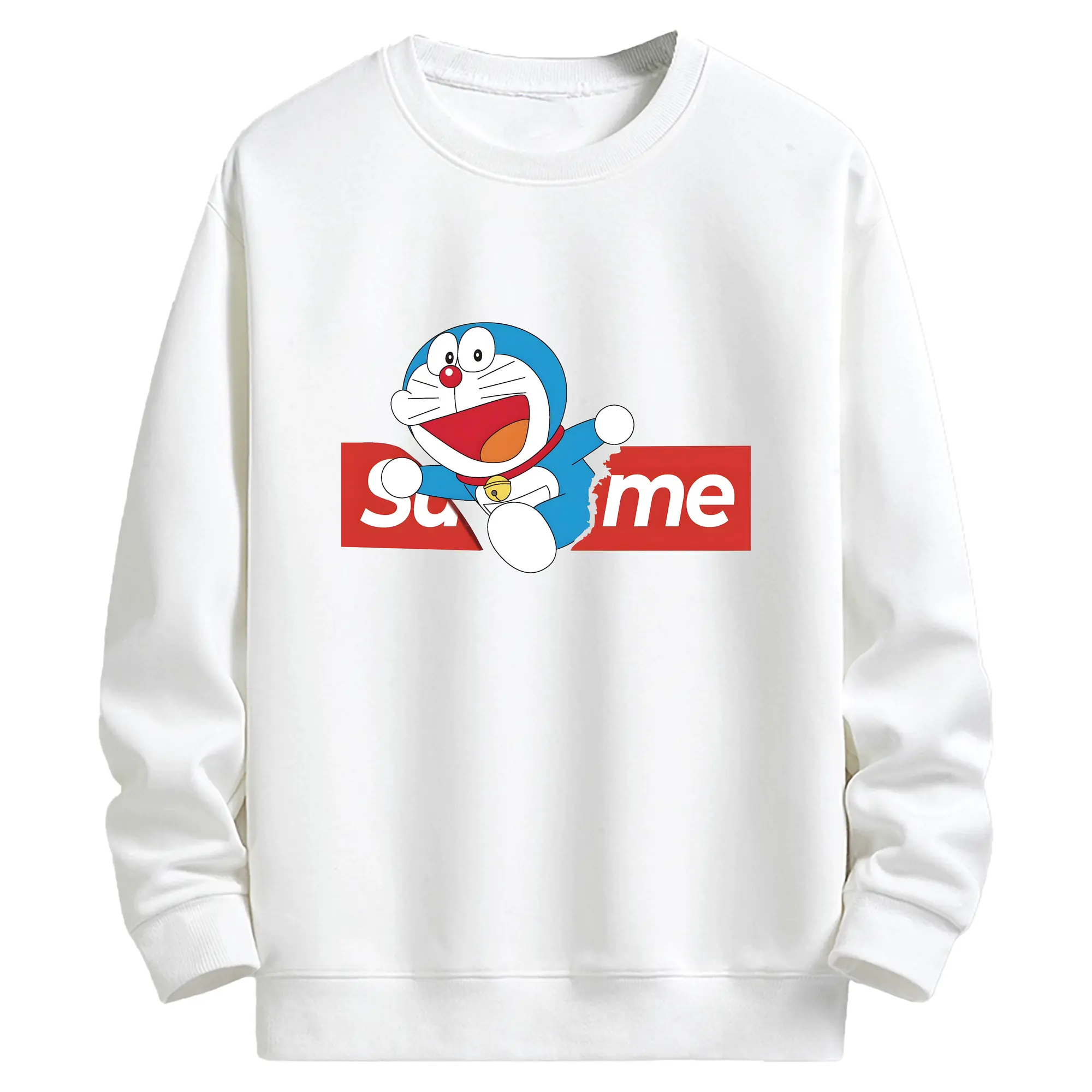 ドラえもん グッズドラえもん - キッズ クルーネックスウェットシャツ ・ フロントプリント ・ 綿80％ ポリエステル20％ ・ 快適 通学 スポーツ 日常使い お散歩用