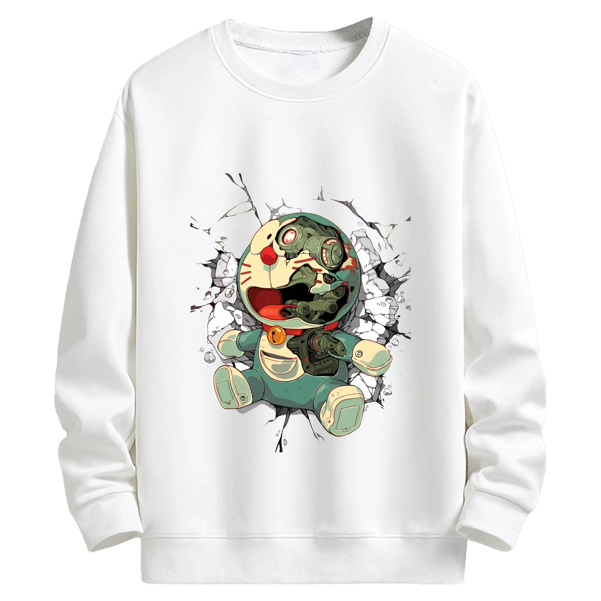 ドラえもん グッズドラえもん - キッズ クルーネックスウェットシャツ ・ フロントプリント ・ 綿80％ ポリエステル20％ ・ 快適 通学 スポーツ 日常使い お散歩用