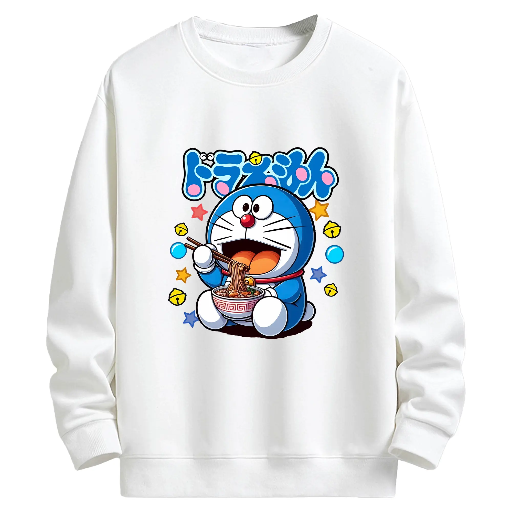 ドラえもん グッズドラえもん - キッズ クルーネックスウェットシャツ ・ フロントプリント ・ 綿80％ ポリエステル20％ ・ 快適 通学 スポーツ 日常使い お散歩用