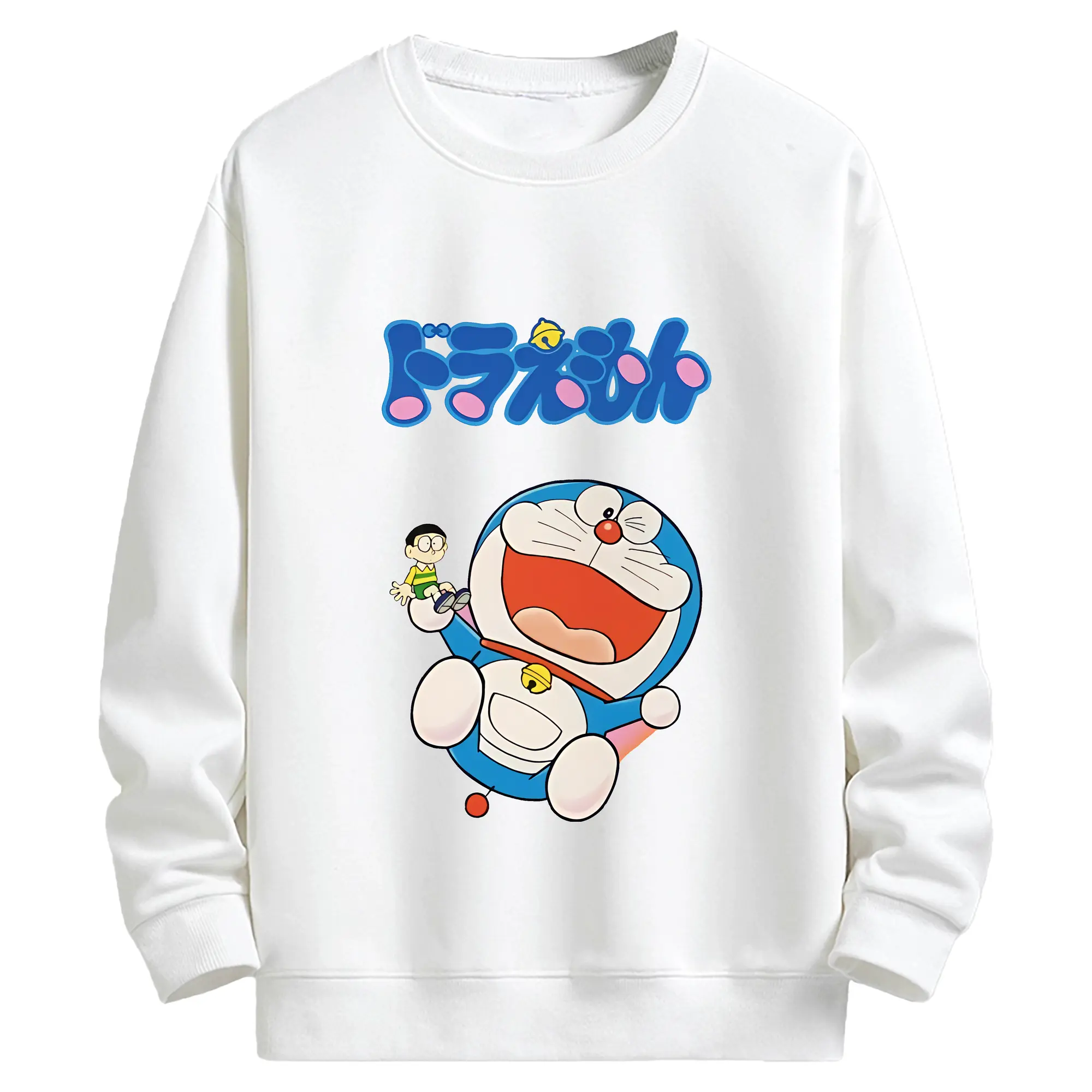 ドラえもん グッズドラえもん - キッズ クルーネックスウェットシャツ ・ フロントプリント ・ 綿80％ ポリエステル20％ ・ 快適 通学 スポーツ 日常使い お散歩用