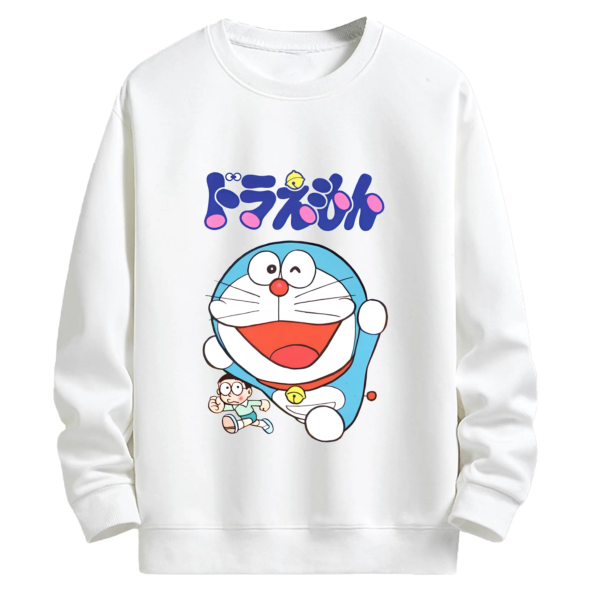 ドラえもん グッズドラえもん - キッズ クルーネックスウェットシャツ ・ フロントプリント ・ 綿80％ ポリエステル20％ ・ 快適 通学 スポーツ 日常使い お散歩用