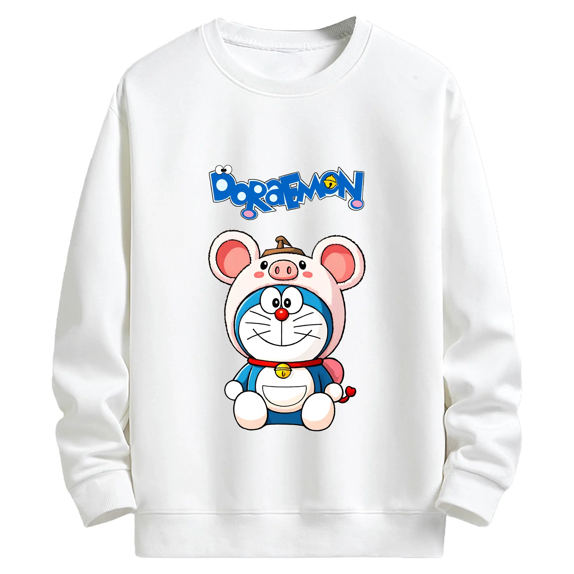 ドラえもん グッズドラえもん - キッズ クルーネックスウェットシャツ ・ フロントプリント ・ 綿80％ ポリエステル20％ ・ 快適 通学 スポーツ 日常使い お散歩用