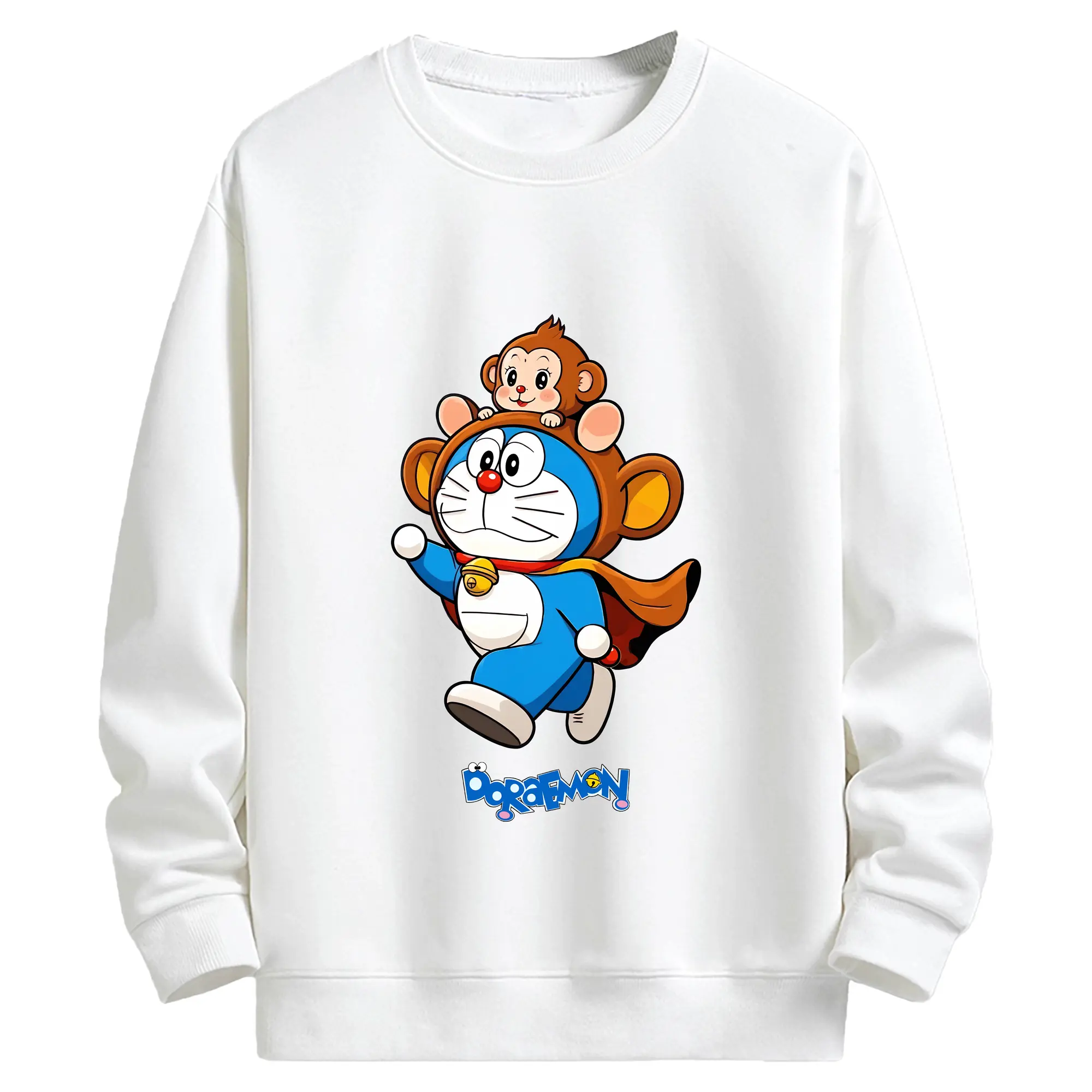 ドラえもん グッズドラえもん - キッズ クルーネックスウェットシャツ ・ フロントプリント ・ 綿80％ ポリエステル20％ ・ 快適 通学 スポーツ 日常使い お散歩用