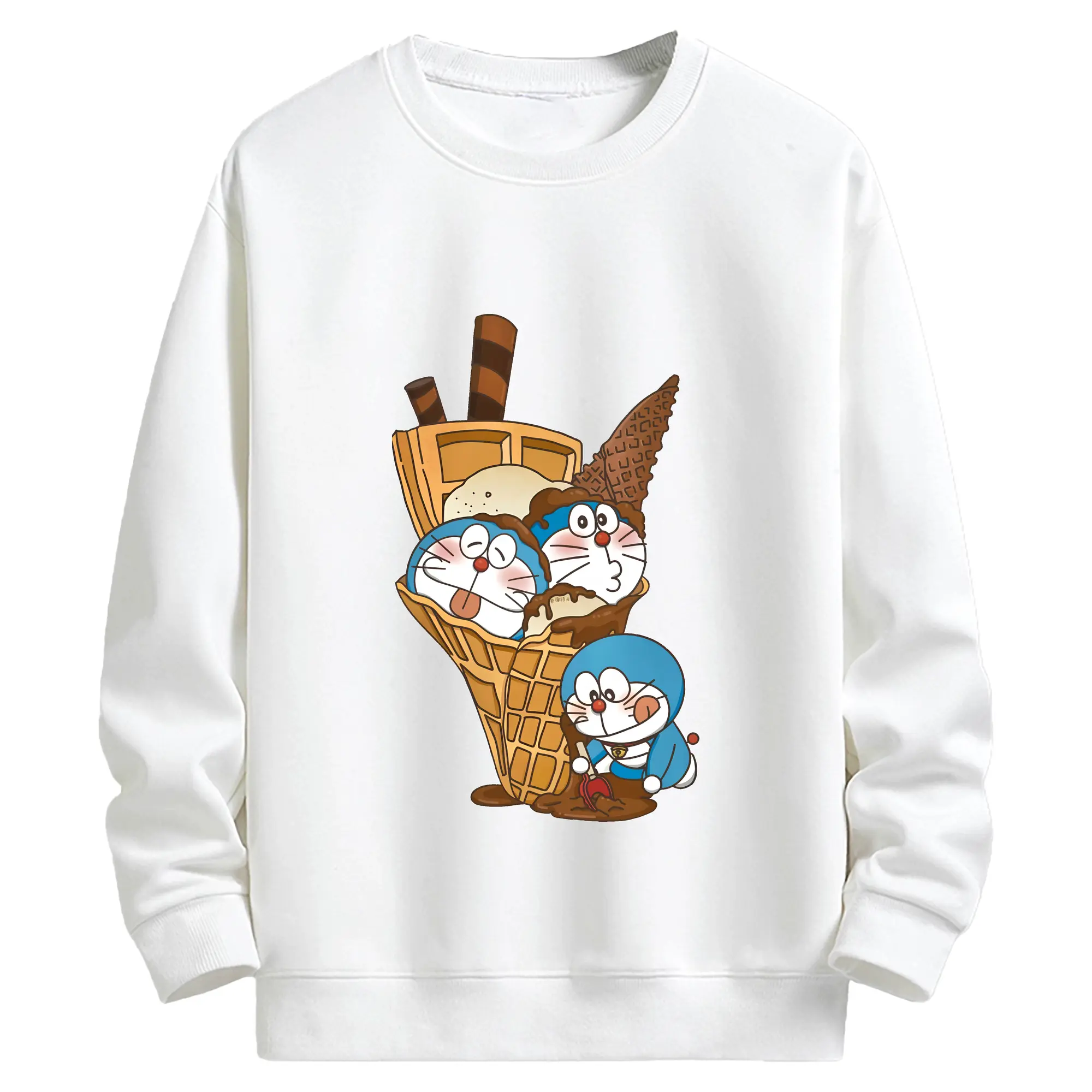 ドラえもん グッズドラえもん - キッズ クルーネックスウェットシャツ ・ フロントプリント ・ 綿80％ ポリエステル20％ ・ 快適 通学 スポーツ 日常使い お散歩用