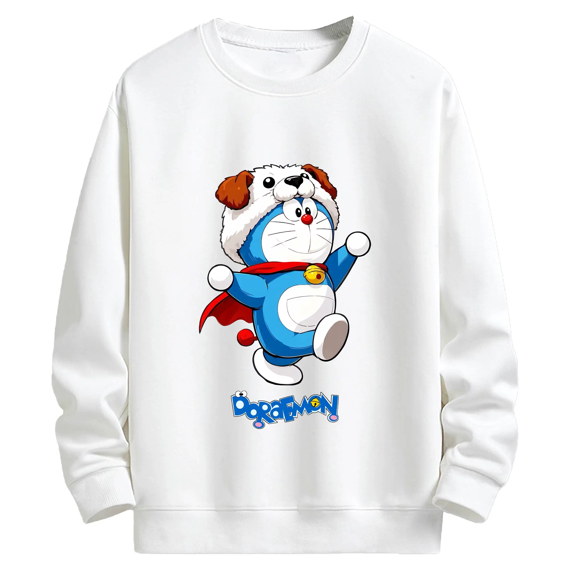 ドラえもん グッズドラえもん - キッズ クルーネックスウェットシャツ ・ フロントプリント ・ 綿80％ ポリエステル20％ ・ 快適 通学 スポーツ 日常使い お散歩用