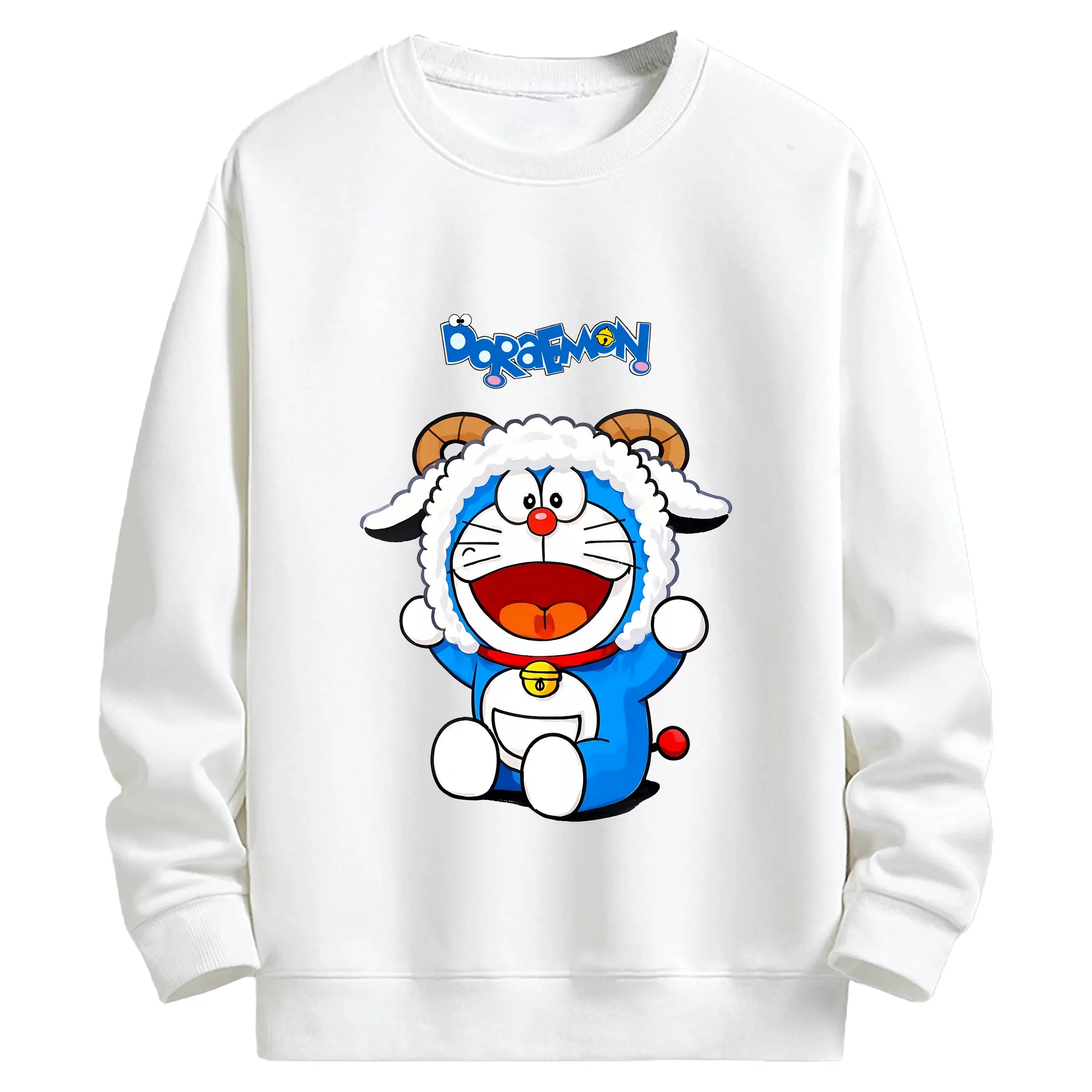 ドラえもん グッズドラえもん - キッズ クルーネックスウェットシャツ ・ フロントプリント ・ 綿80％ ポリエステル20％ ・ 快適 通学 スポーツ 日常使い お散歩用