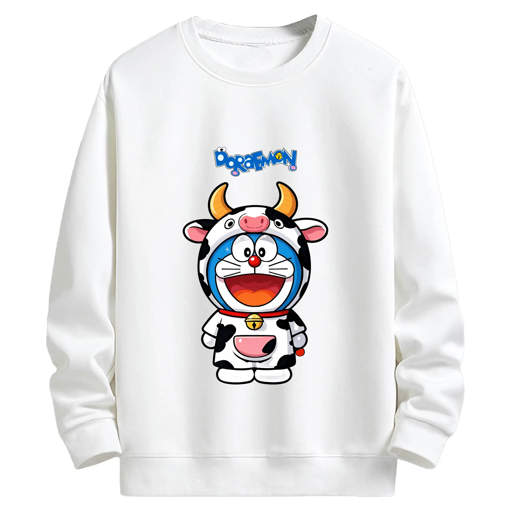 ドラえもん グッズドラえもん - キッズ クルーネックスウェットシャツ ・ フロントプリント ・ 綿80％ ポリエステル20％ ・ 快適 通学 スポーツ 日常使い お散歩用