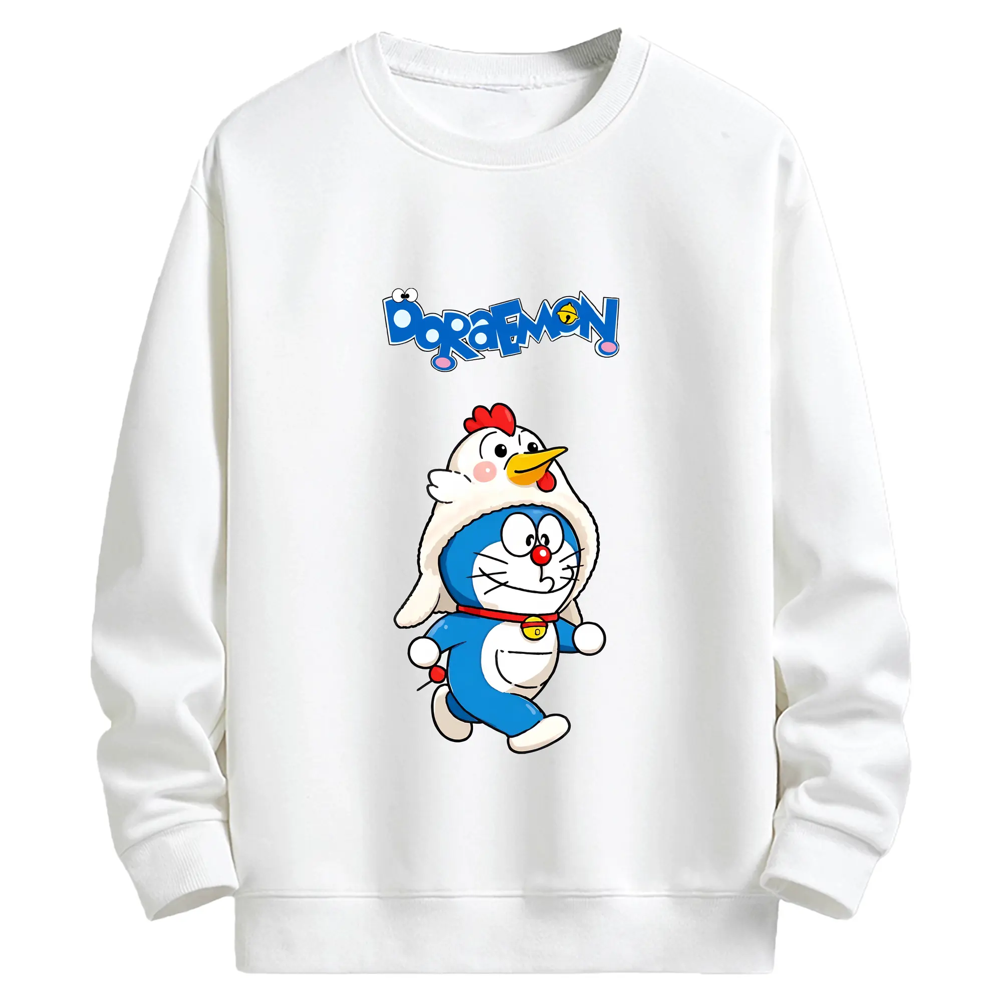 ドラえもん グッズドラえもん - キッズ クルーネックスウェットシャツ ・ フロントプリント ・ 綿80％ ポリエステル20％ ・ 快適 通学 スポーツ 日常使い お散歩用