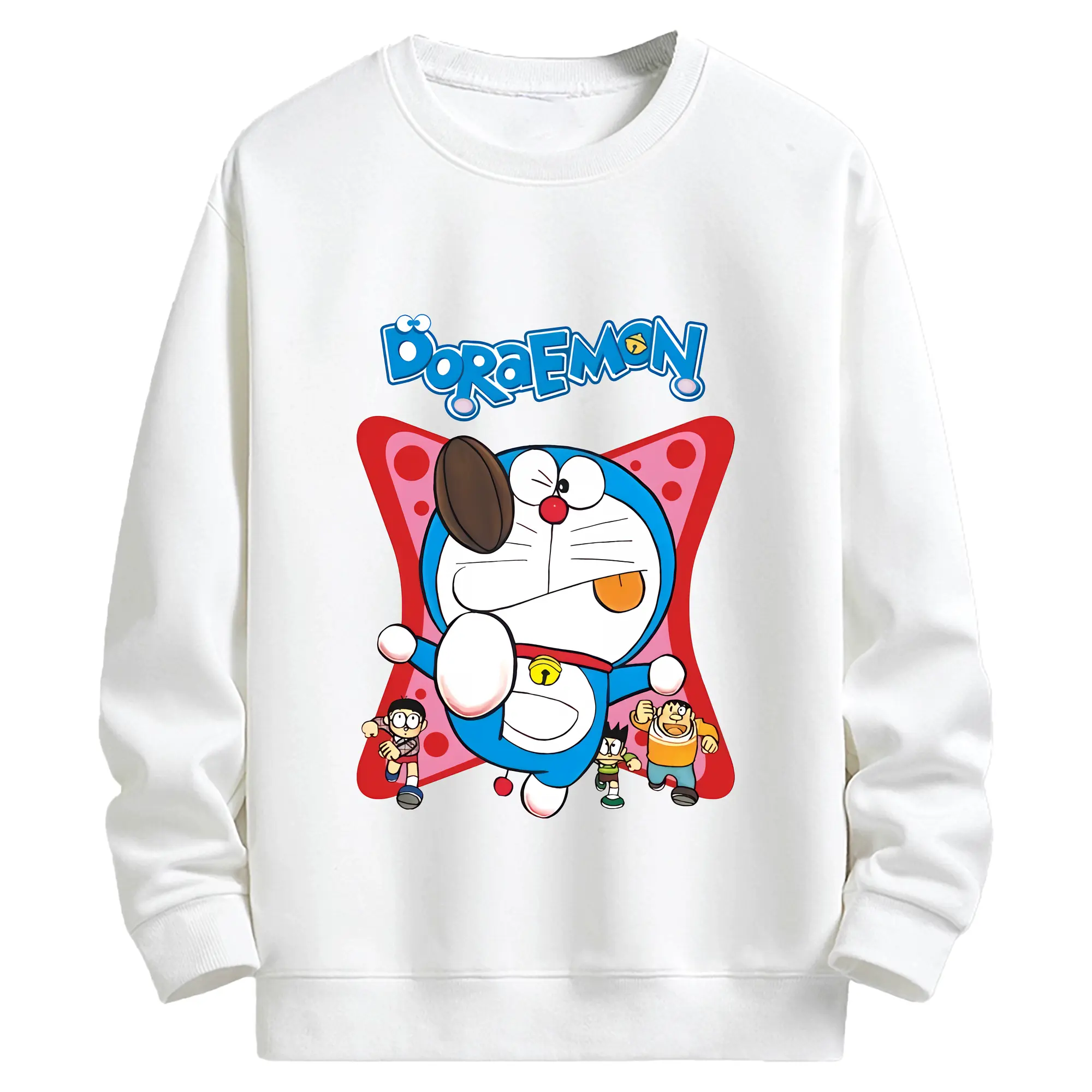 ドラえもん グッズドラえもん - キッズ クルーネックスウェットシャツ ・ フロントプリント ・ 綿80％ ポリエステル20％ ・ 快適 通学 スポーツ 日常使い お散歩用