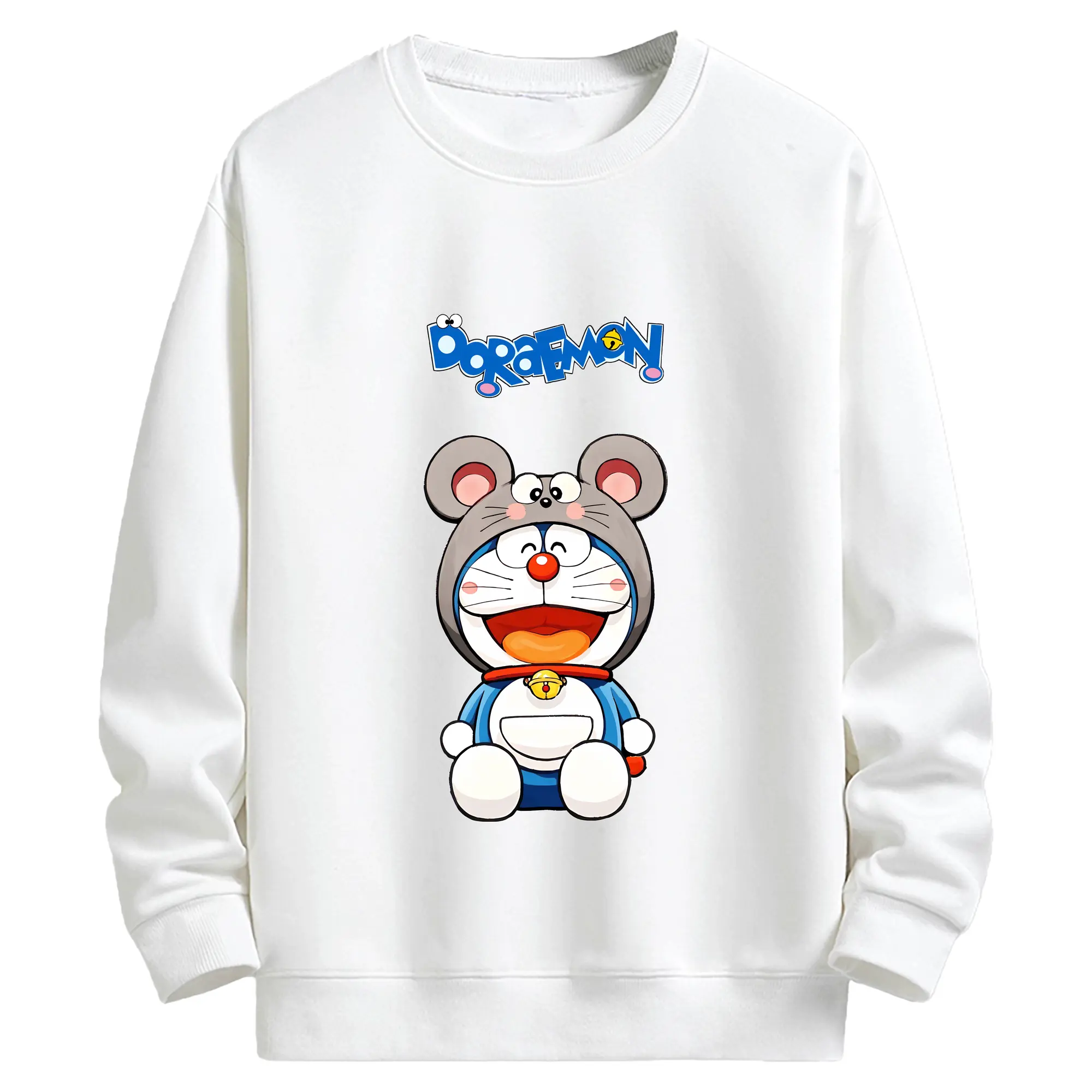 ドラえもん グッズドラえもん - キッズ クルーネックスウェットシャツ ・ フロントプリント ・ 綿80％ ポリエステル20％ ・ 快適 通学 スポーツ 日常使い お散歩用