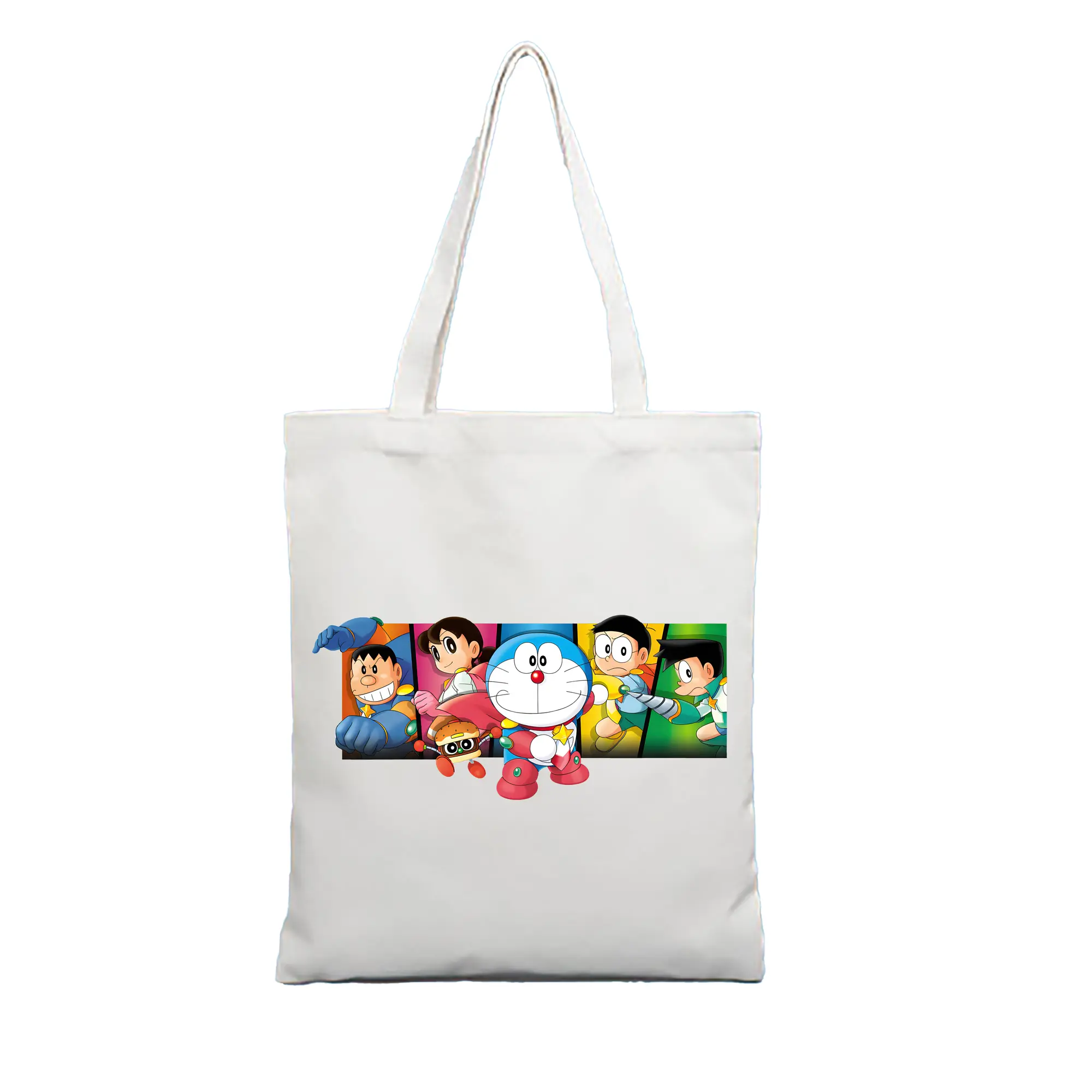 ドラえもん グッズドラえもん - 縦型キャンバス手提げバッグ（トートバッグ） ・ キャンバス素材 ・ ショッピング用 ・ 軽量 丈夫 お手入れ簡単