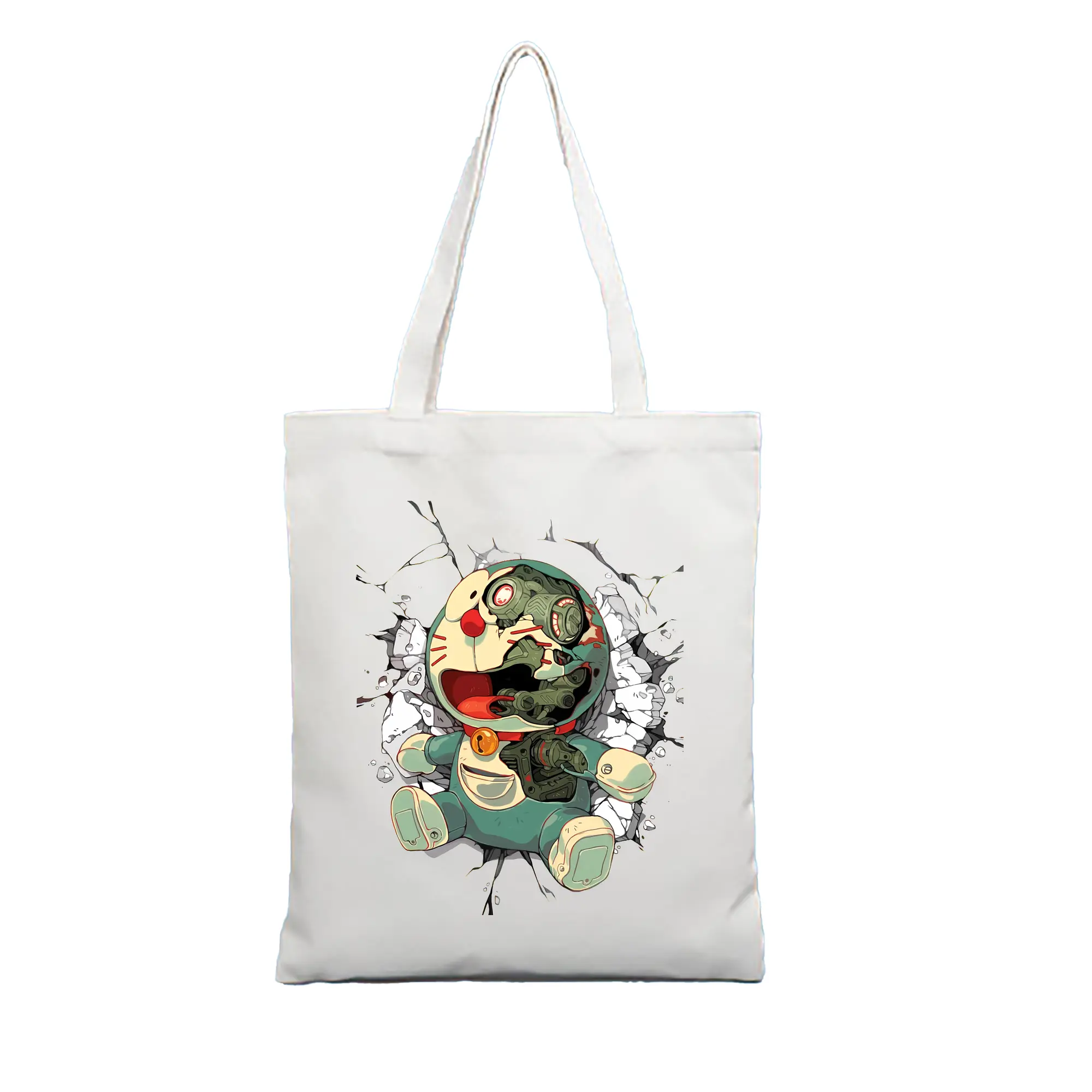 ドラえもん グッズドラえもん - 縦型キャンバス手提げバッグ（トートバッグ） ・ キャンバス素材 ・ ショッピング用 ・ 軽量 丈夫 お手入れ簡単