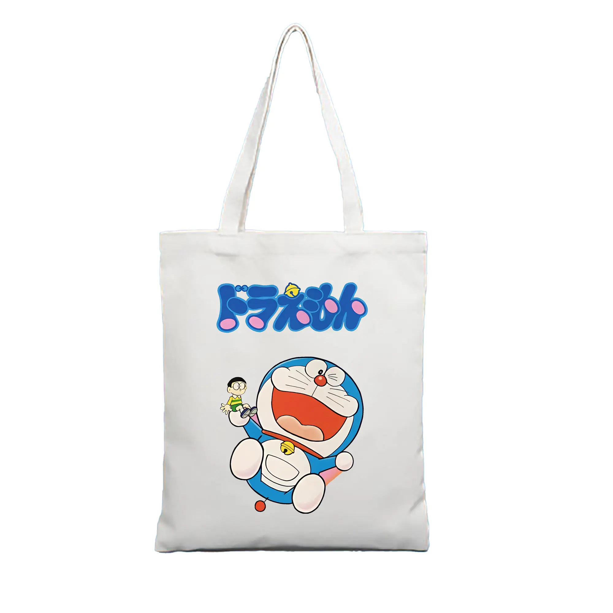 ドラえもん グッズドラえもん - 縦型キャンバス手提げバッグ（トートバッグ） ・ キャンバス素材 ・ ショッピング用 ・ 軽量 丈夫 お手入れ簡単