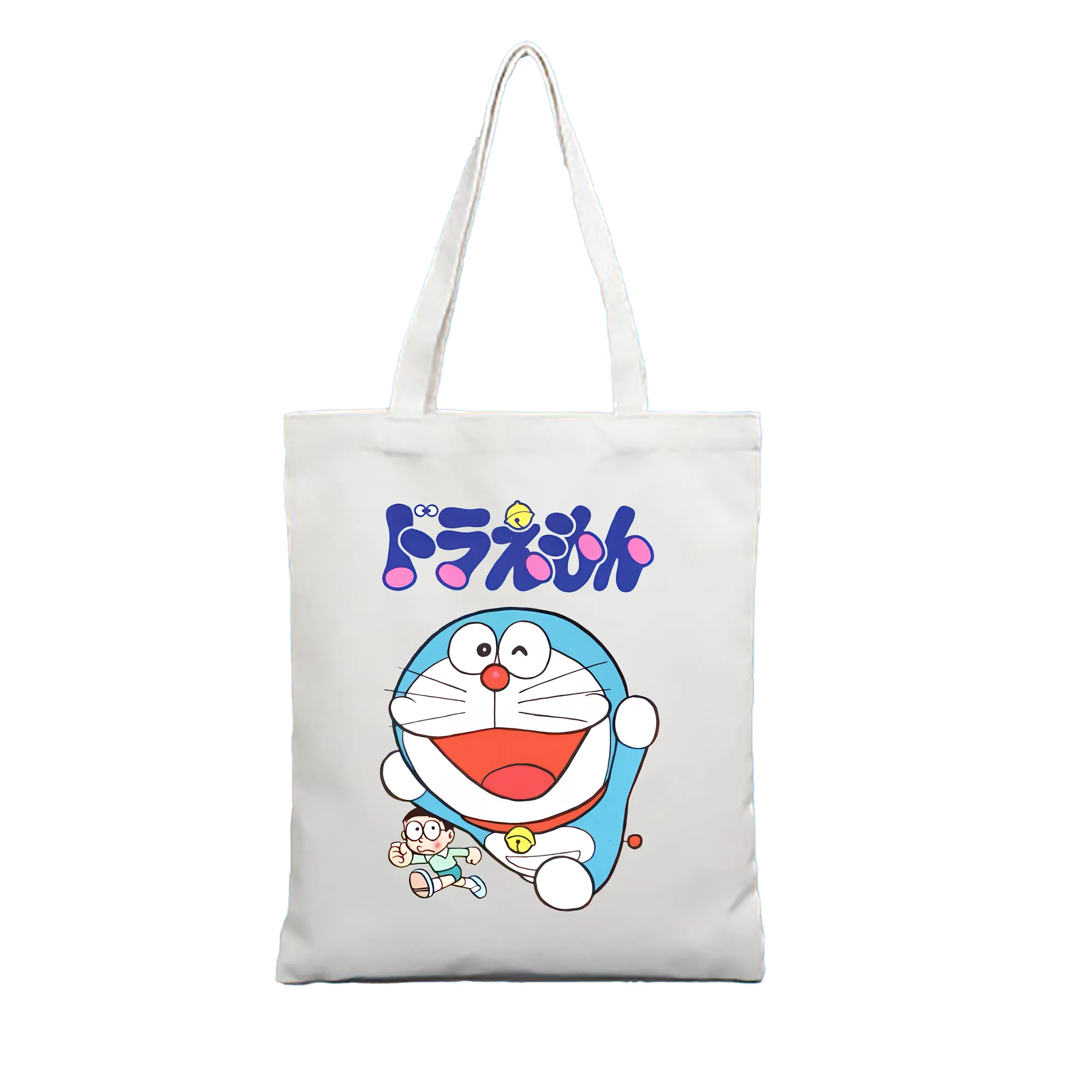 ドラえもん グッズドラえもん - 縦型キャンバス手提げバッグ（トートバッグ） ・ キャンバス素材 ・ ショッピング用 ・ 軽量 丈夫 お手入れ簡単