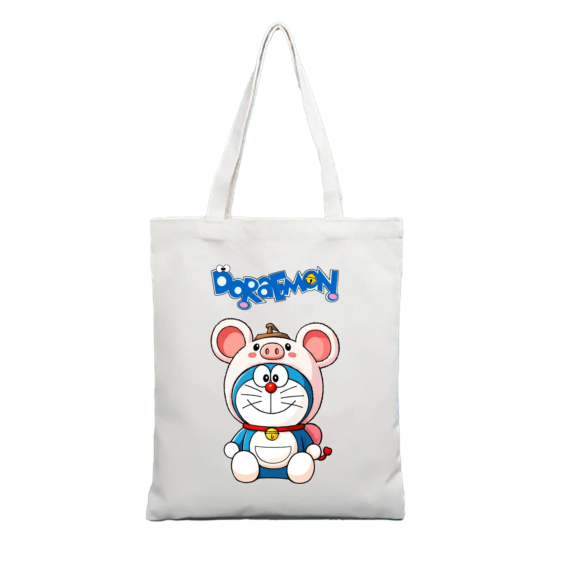 ドラえもん グッズドラえもん - 縦型キャンバス手提げバッグ（トートバッグ） ・ キャンバス素材 ・ ショッピング用 ・ 軽量 丈夫 お手入れ簡単