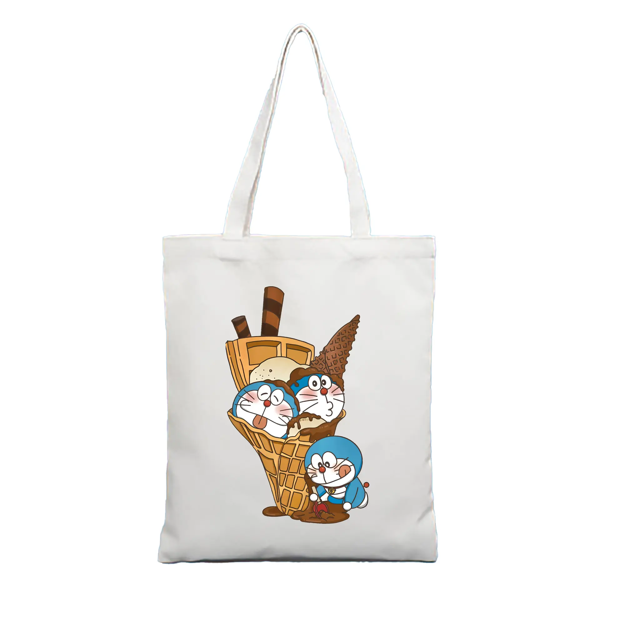 ドラえもん グッズドラえもん - 縦型キャンバス手提げバッグ（トートバッグ） ・ キャンバス素材 ・ ショッピング用 ・ 軽量 丈夫 お手入れ簡単